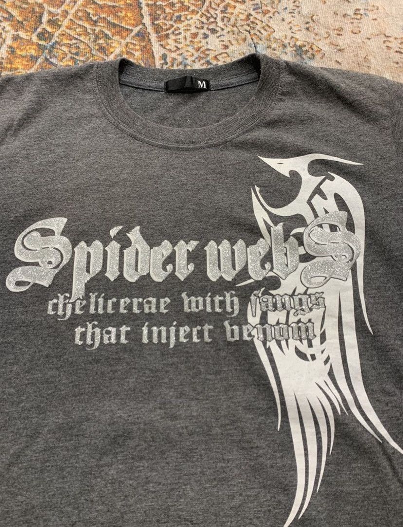 Japanese Brand JAPANESE Spider Webs Poem Art Hropods GOTHIC PUNK STYLE Size US M / EU 48-50 / 2 - 3 Thumbnail