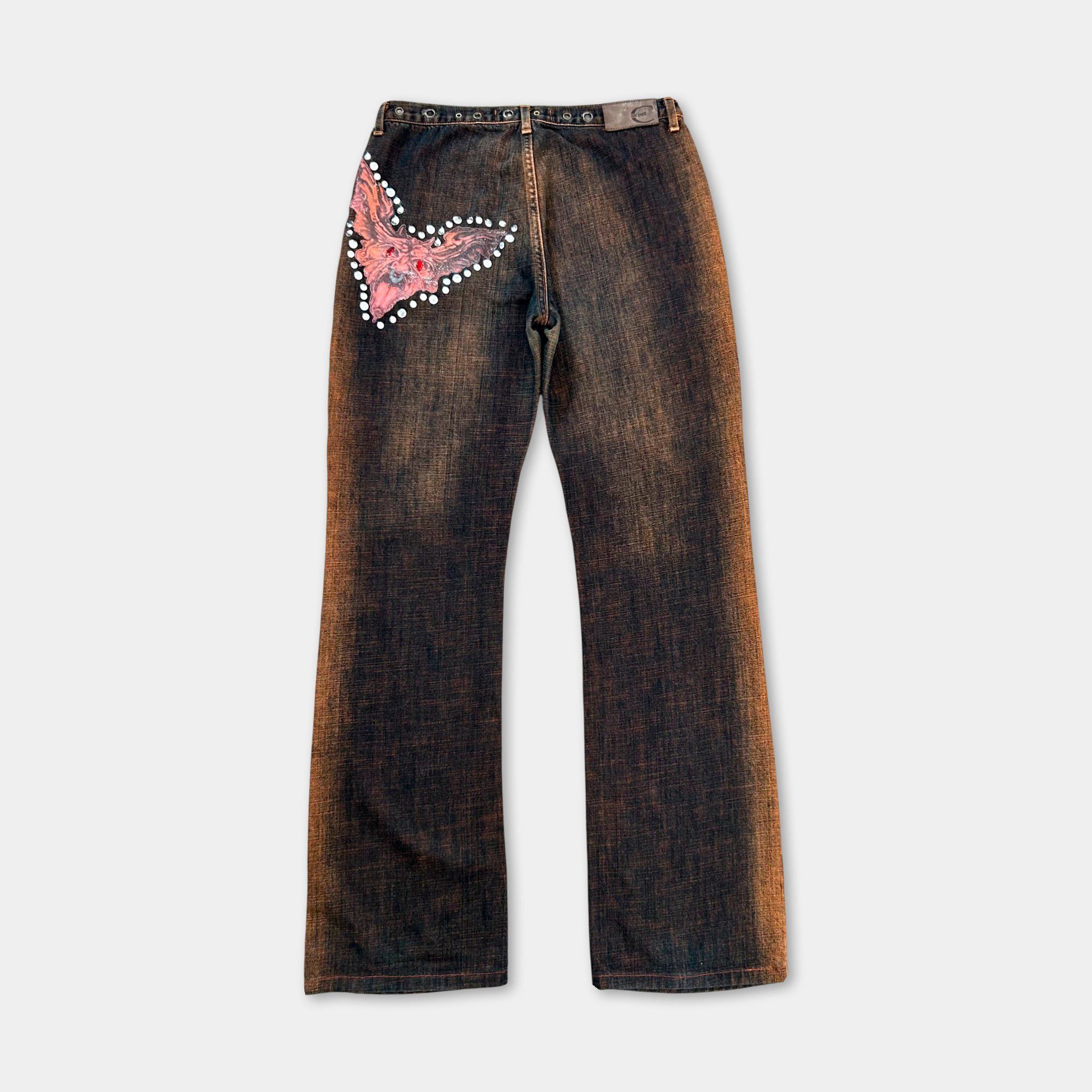 Just Cavalli Just Cavalli Gradient Butterfly Denim Size US 31 - 4 Thumbnail