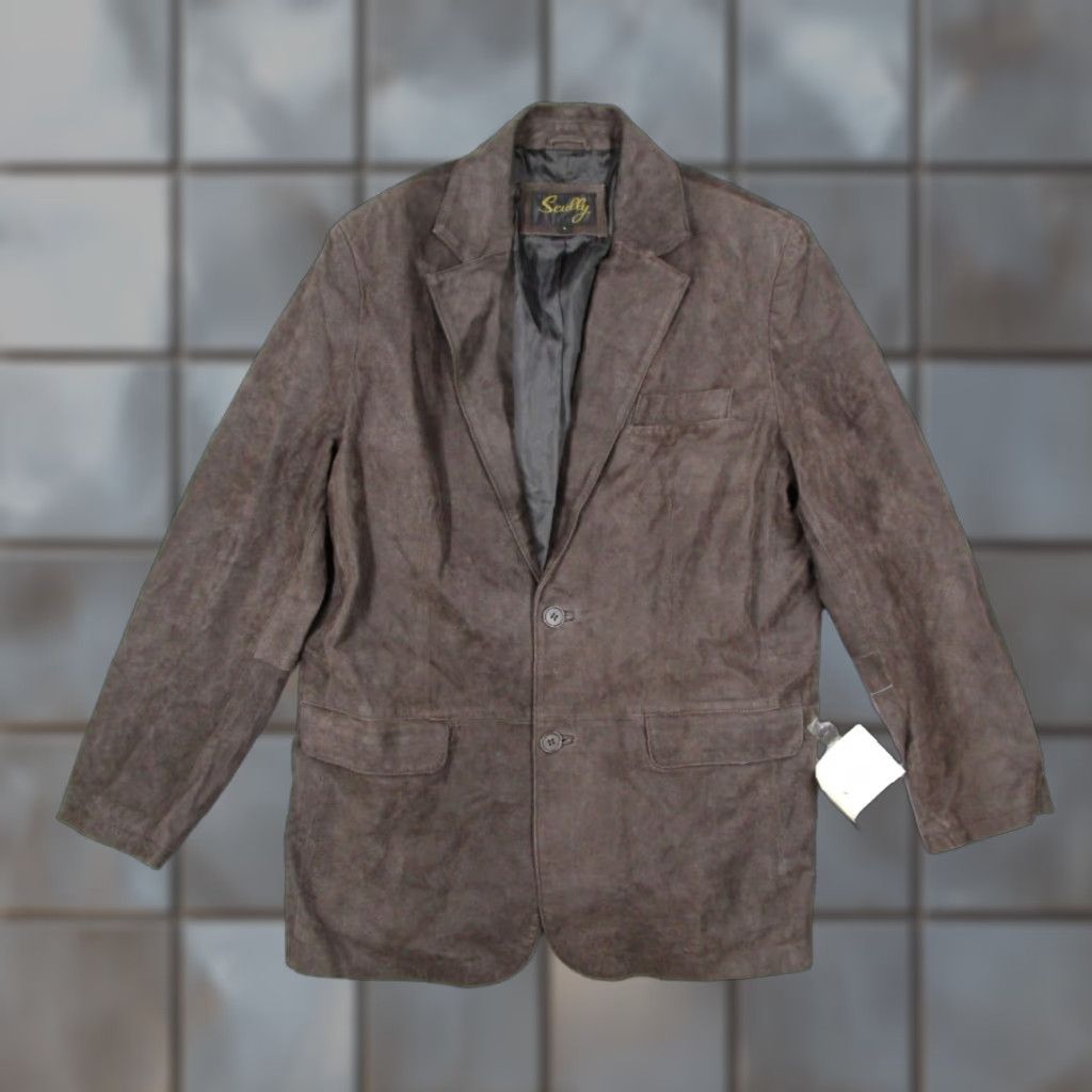 Scully Scully Leatherwear Jacket Mens Large Brown Suede 2 Button Leather Blazer Coat Size 42R - 1 Thumbnail