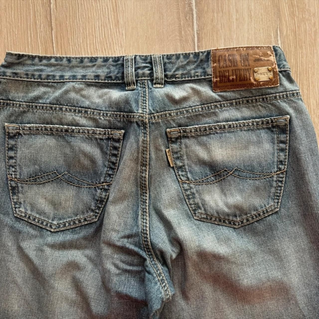 Japanese Brand Joker Cash on Delivery Men's Blue Straight Regular Jeans W36 Size US 36 / EU 52 - 6 Thumbnail