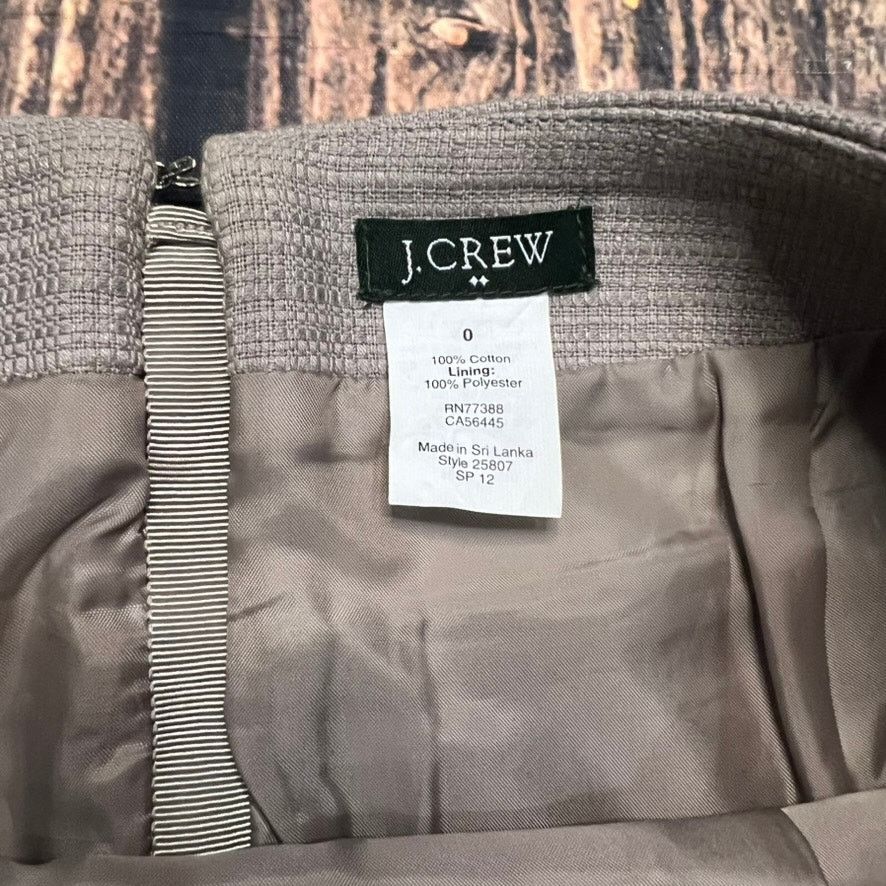 J.Crew J. Crew Women's Beige Mini Skirt Size 0 Short Solid Size 25" / US 0 / IT 36 - 2 Thumbnail