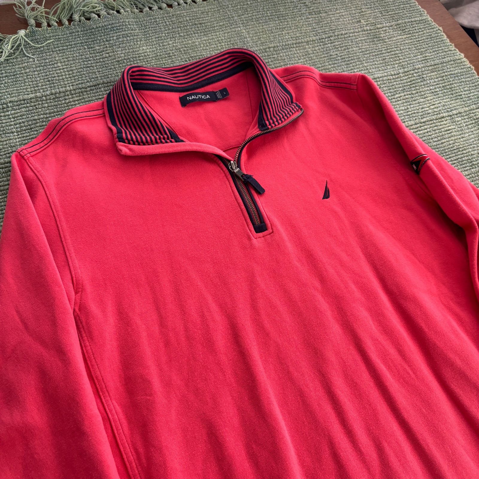 Nautica Pink cotton nautica long sleeve collared henley shirt size L Size US L / EU 52-54 / 3 - 5 Thumbnail