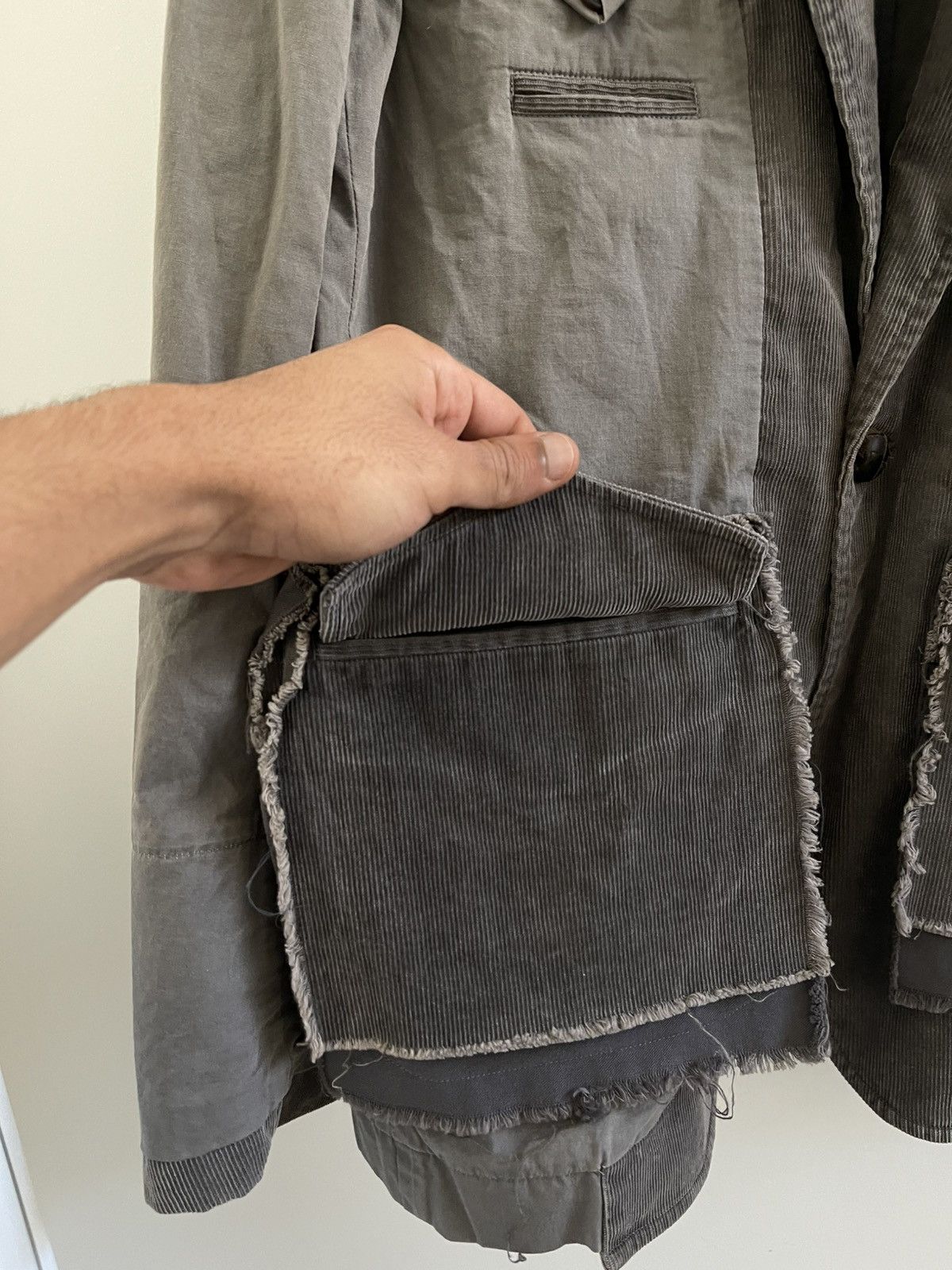 Maison MIHARA YASUHIRO Miharayasuhiro 00s Inside-Out Blazer With Corduroy Panels Size US M / EU 48-50 / 2 - 10 Thumbnail