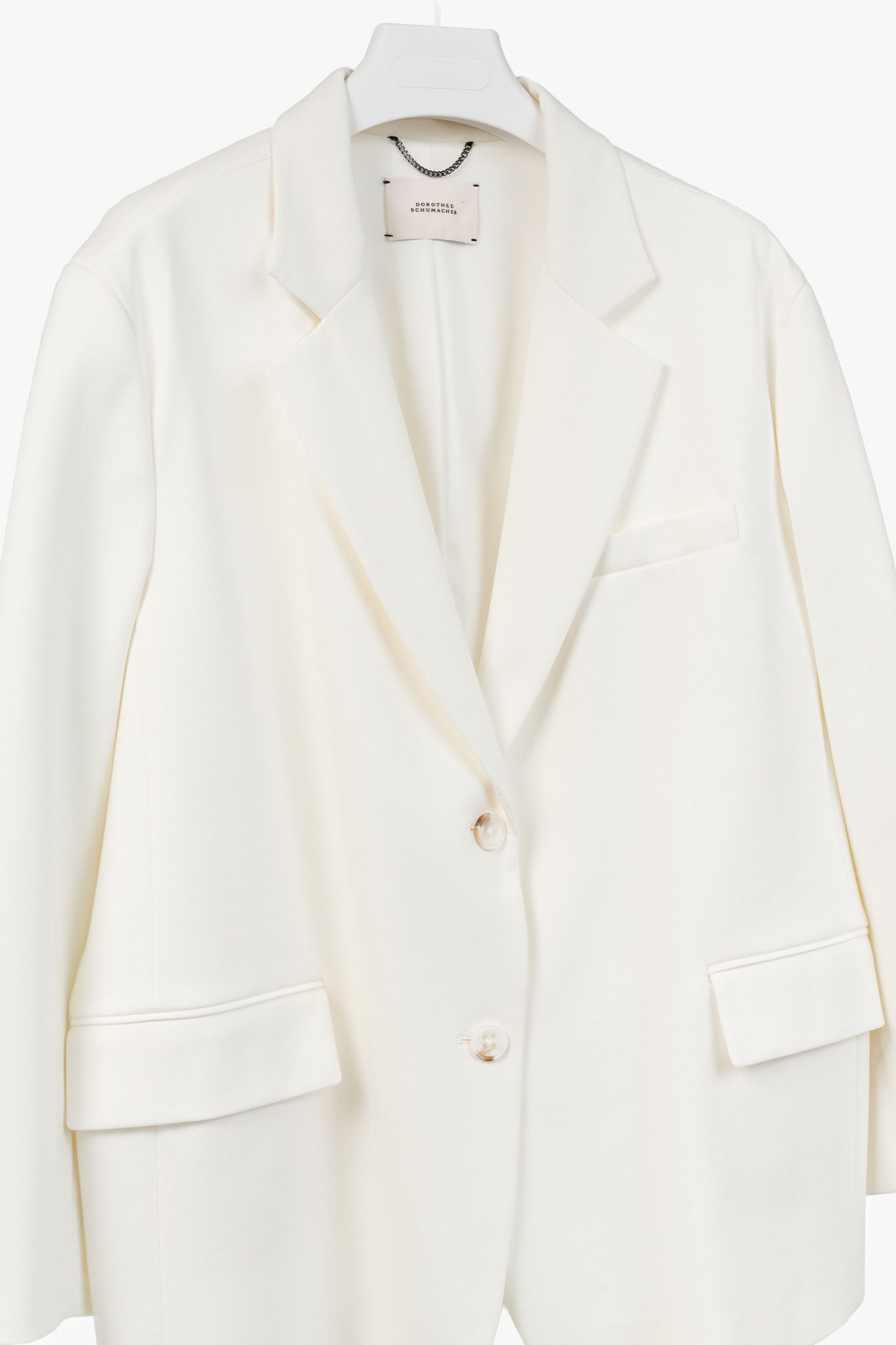 DOROTHEE SCHUMACHER Dorothee Schumacher Essence Camellia White Oversized Jacket Size L / US 10 / IT 46 - 3 Thumbnail