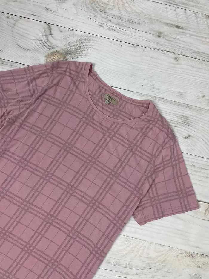 Burberry Burberry Nova Check T-Shirt Pink Size US L / EU 52-54 / 3 - 2 Thumbnail