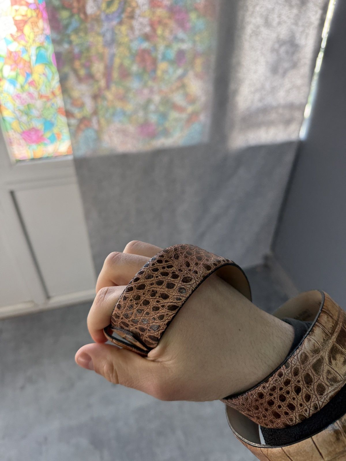 Japanese Brand 00ʼS NUMBER NINE STYLE JAPAN LEATHER Y2K BELT ARCHIVE TIGER Size ONE SIZE - 4 Thumbnail