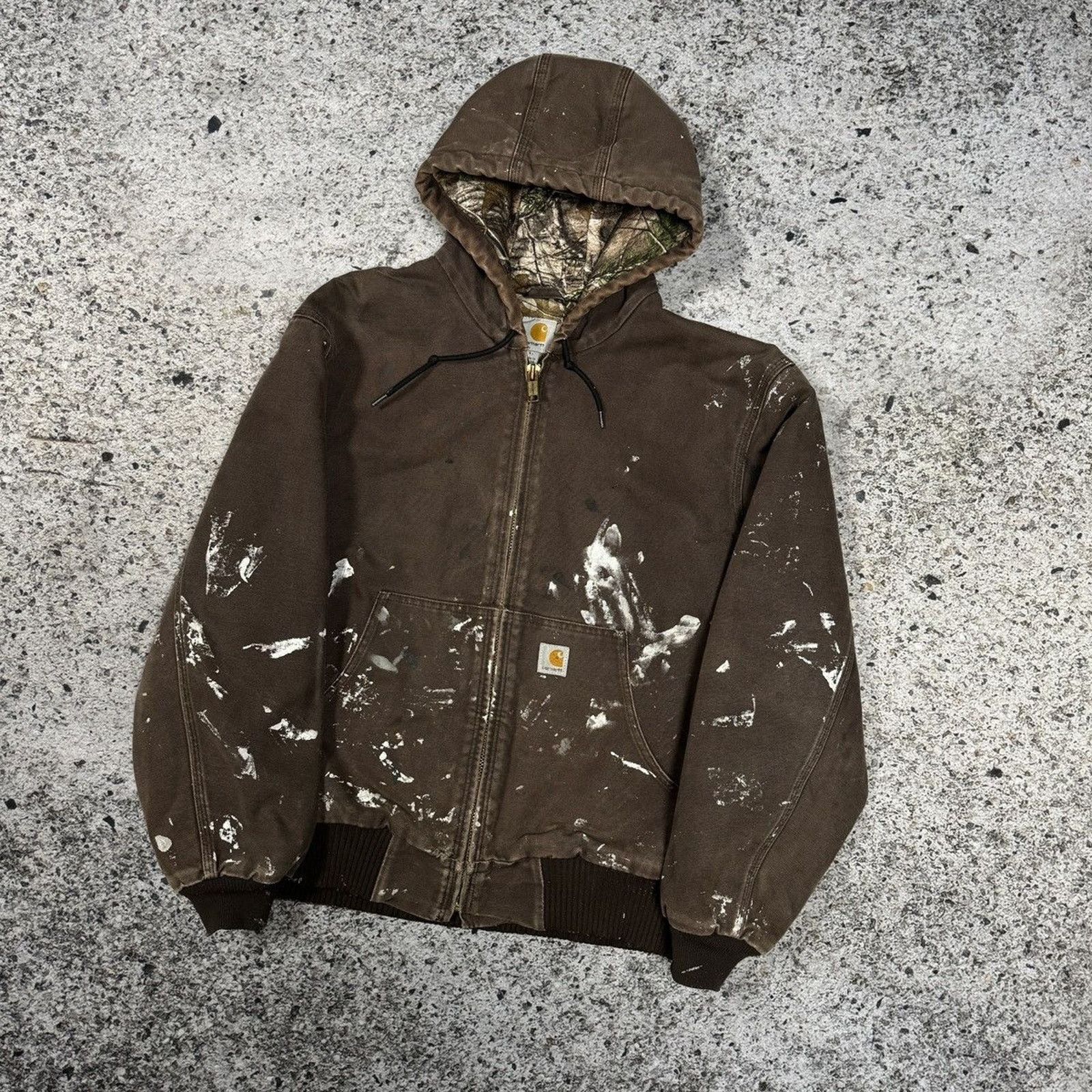 Carhartt Realtree Thrashed Faded Distressed Jacket ERD Grunge Chrome Size US L / EU 52-54 / 3 - 7 Thumbnail