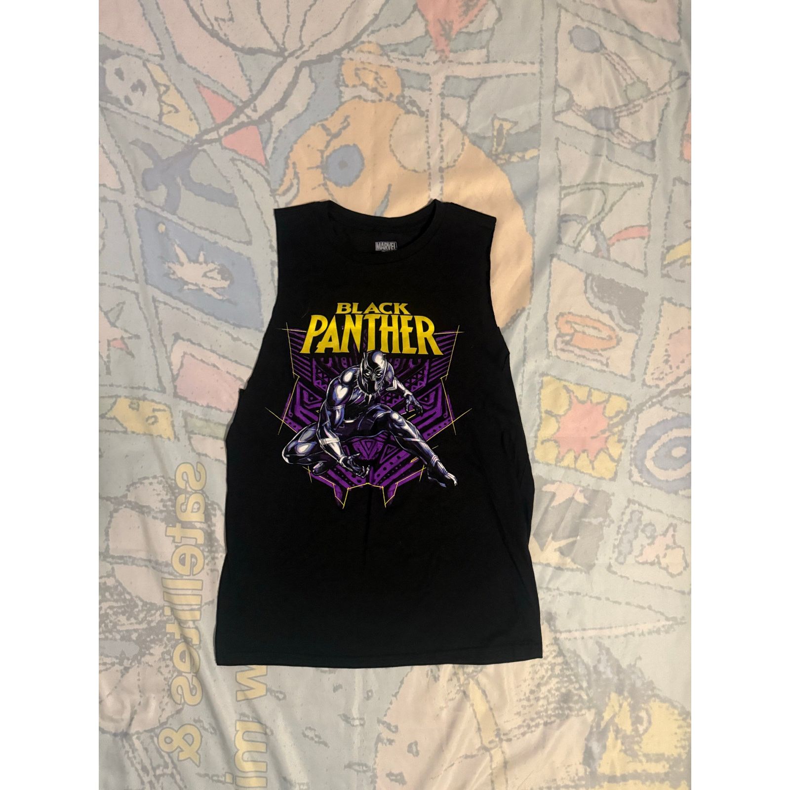 Marvel Comics Marvel Black Panther Sleeveless Top - Wakanda Forever! Size XL / US 12-14 / IT 48-50 - 1 Thumbnail