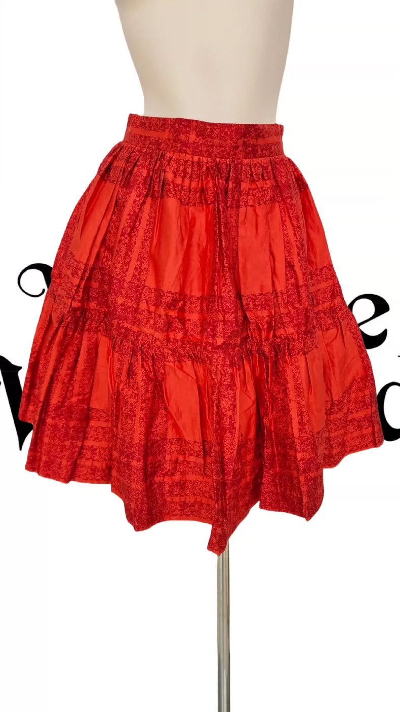 Vivienne Westwood Vivienne Westwood Orange red pleated retro skirt Size 25" / US 0 / IT 36 - 1 Thumbnail