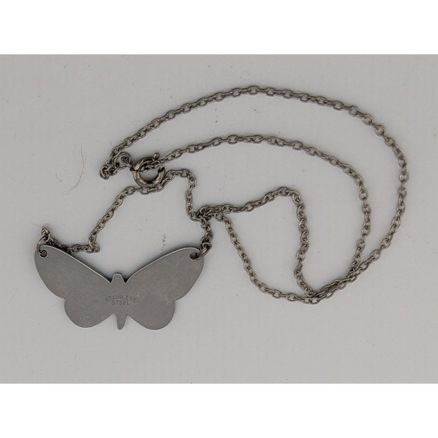 Other Fairycore Butterfly Pendant Necklace Stainless Steel With En Size ONE SIZE - 8 Thumbnail