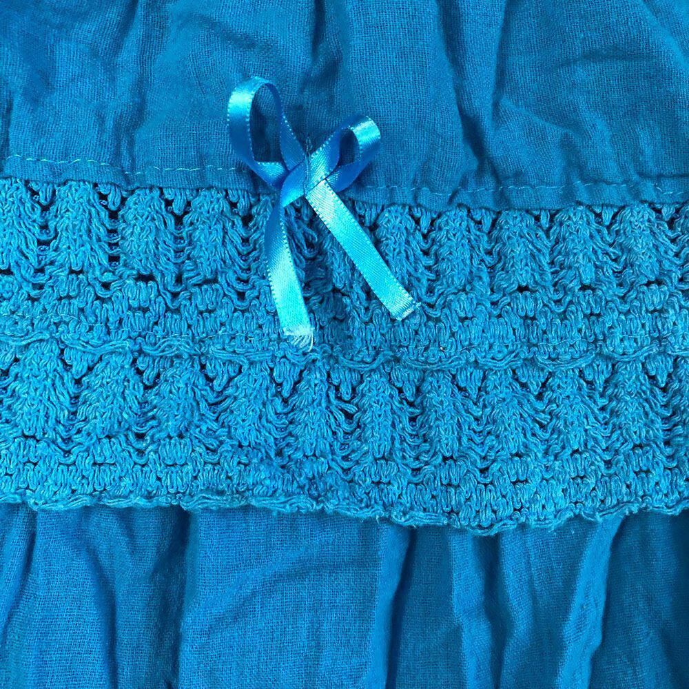 Designer Pre Owned Blue Hand Made Blouse L Size L / US 10 / IT 46 - 4 Thumbnail