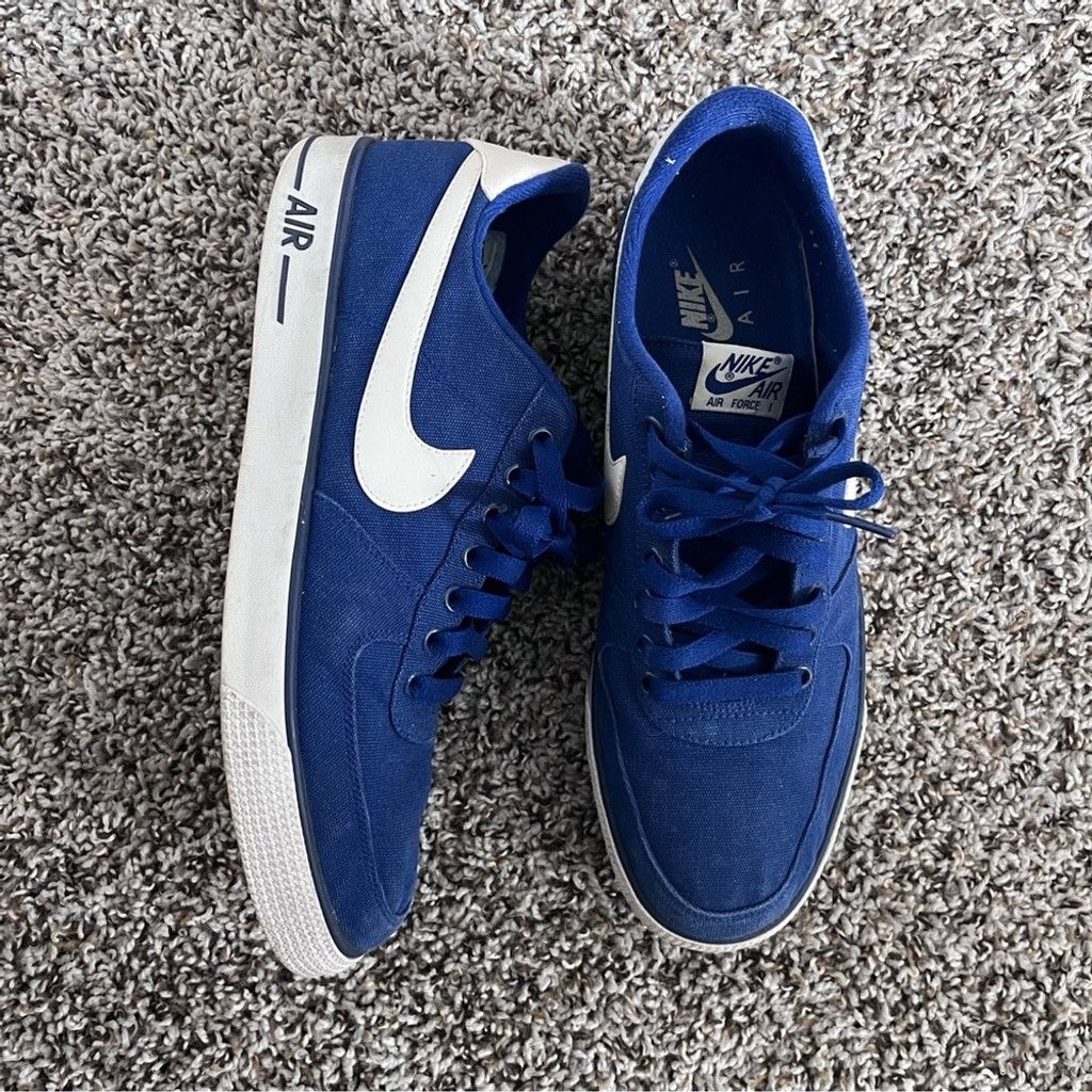 Nike Hyper Blue & White Nike Air Force Fabric Sneakers - Mens 11 Size US 11 / EU 44 - 10 Thumbnail