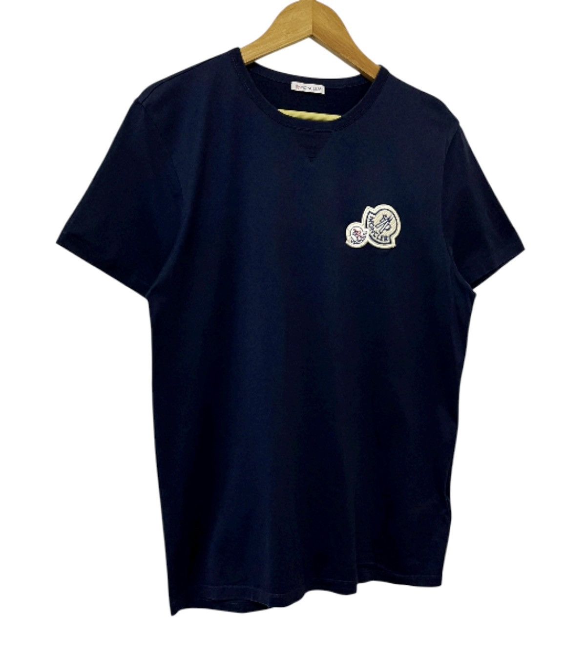 Moncler MONCLER MAGLIA DOUBLE LOGO GRAPHIC DARK BLUE TSHIRT Size XL / US 12-14 / IT 48-50 - 2 Thumbnail