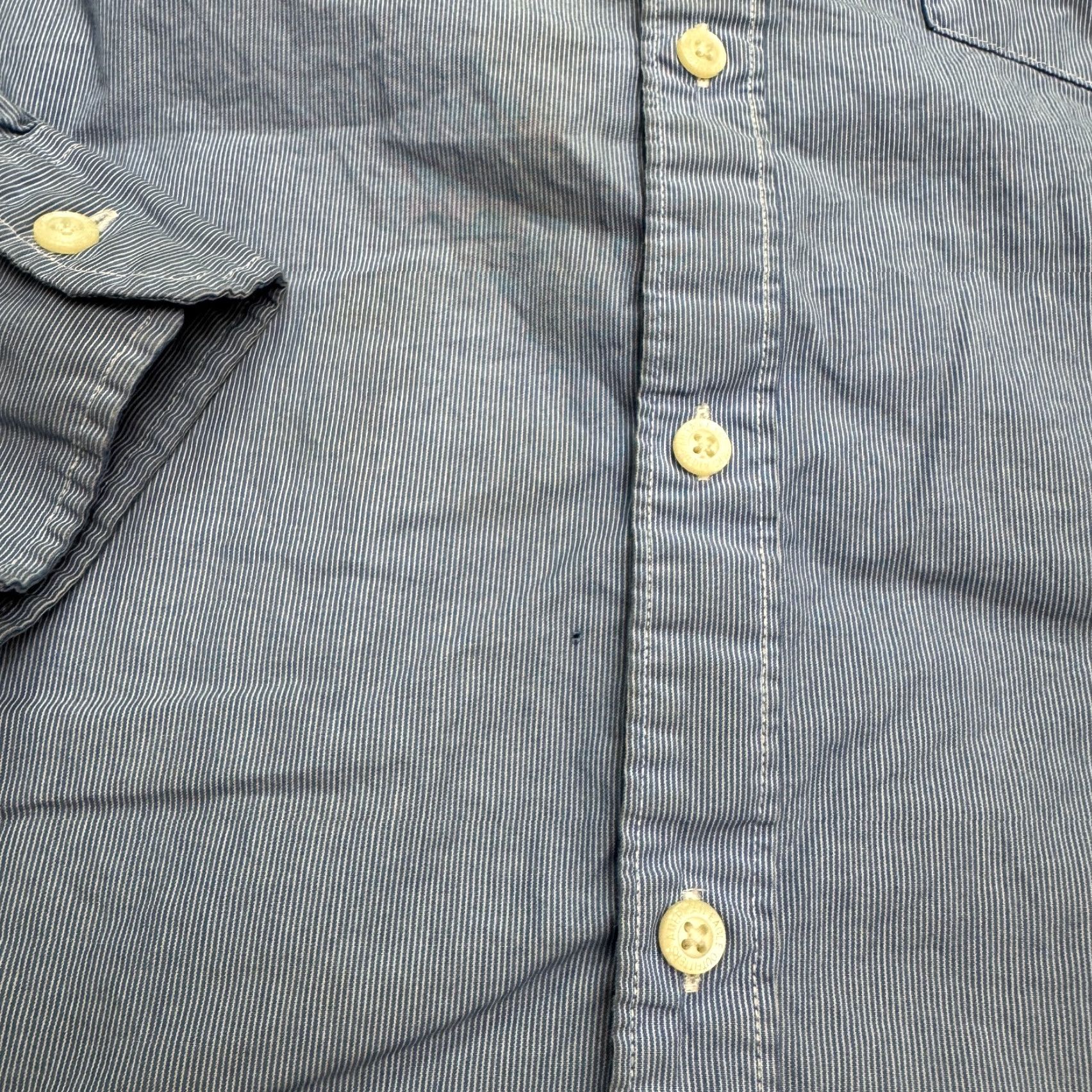 American Eagle Outfitters American Eagle Outfitters Classic Fit Button-Up Shirt Mens XL Blue Striped Casual Workwear Size US XL / EU 56 / 4 - 7 Thumbnail