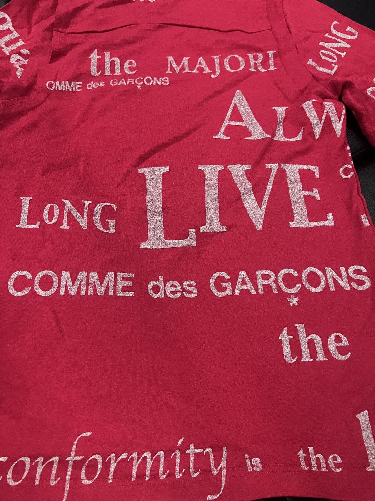 Comme des Garcons Comme des Garçons AW03 Glitter Slogan Patchwork T-Shirt Size US M / EU 48-50 / 2 - 5 Thumbnail