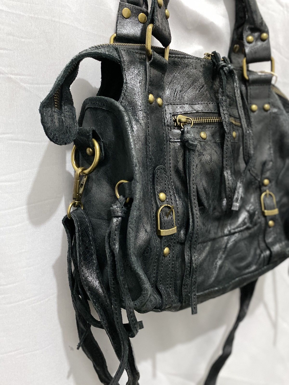5351 POUR LES HOMMES Vintage Leather City Bag Shoulder Bag Size ONE SIZE - 3 Thumbnail