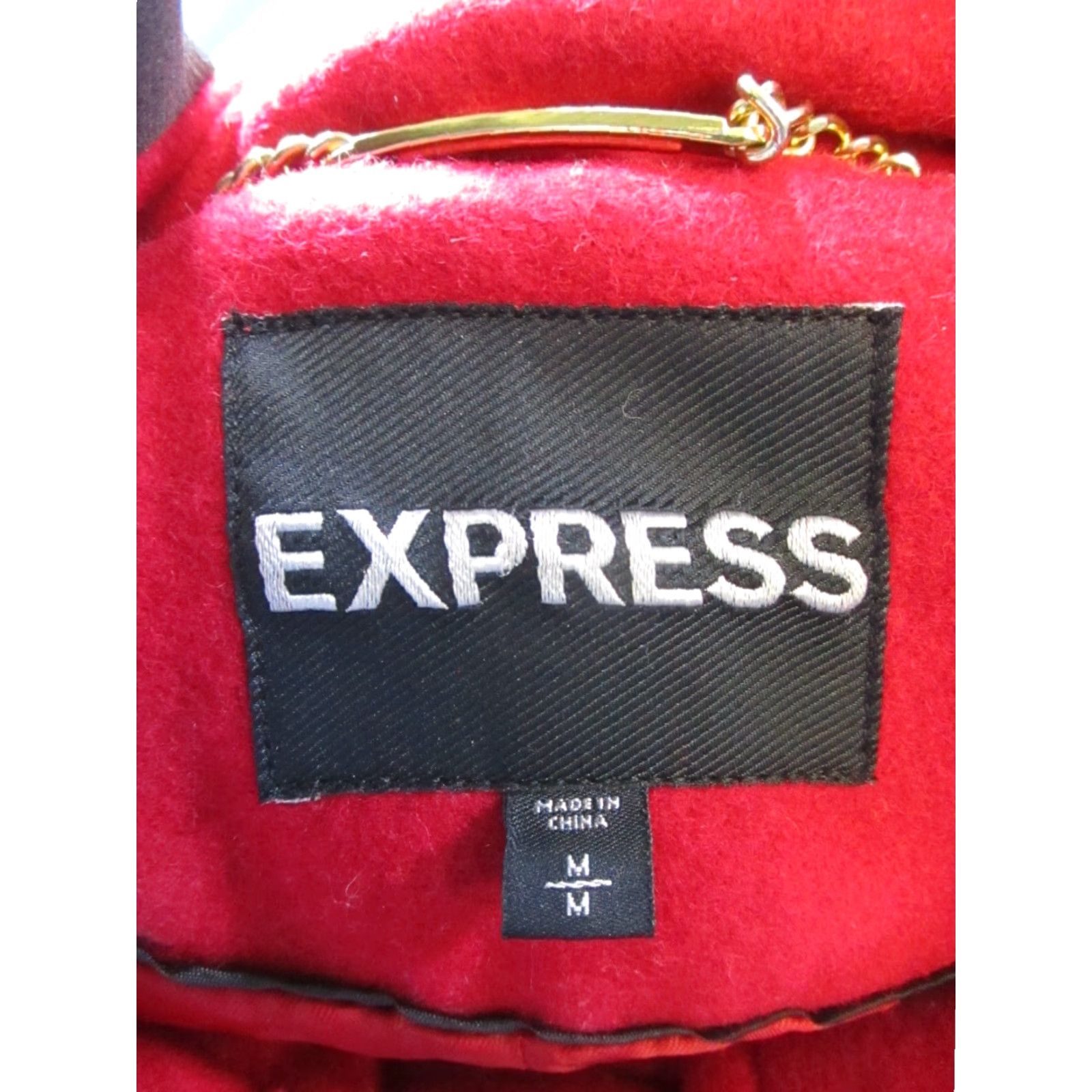 Express Express Trench Coat Womens Medium Red Wool Blend Size M / US 6-8 / IT 42-44 - 3 Thumbnail