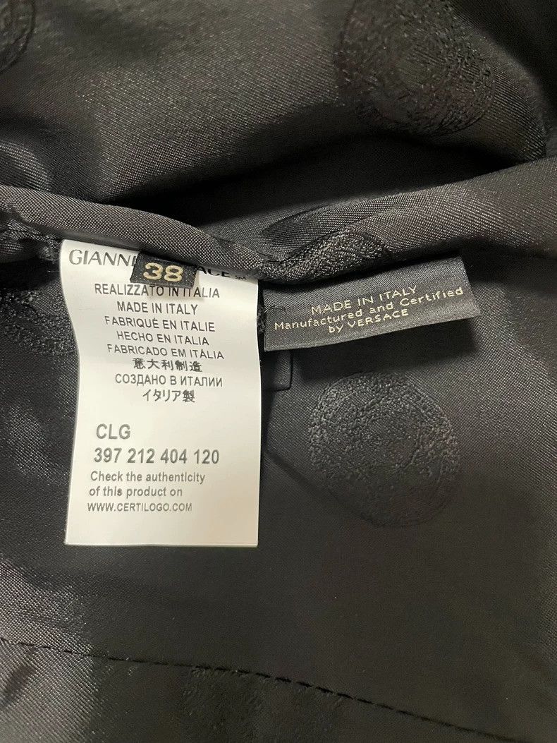 Versace Versace Black wool coat Size S / US 4 / IT 40 - 9 Thumbnail