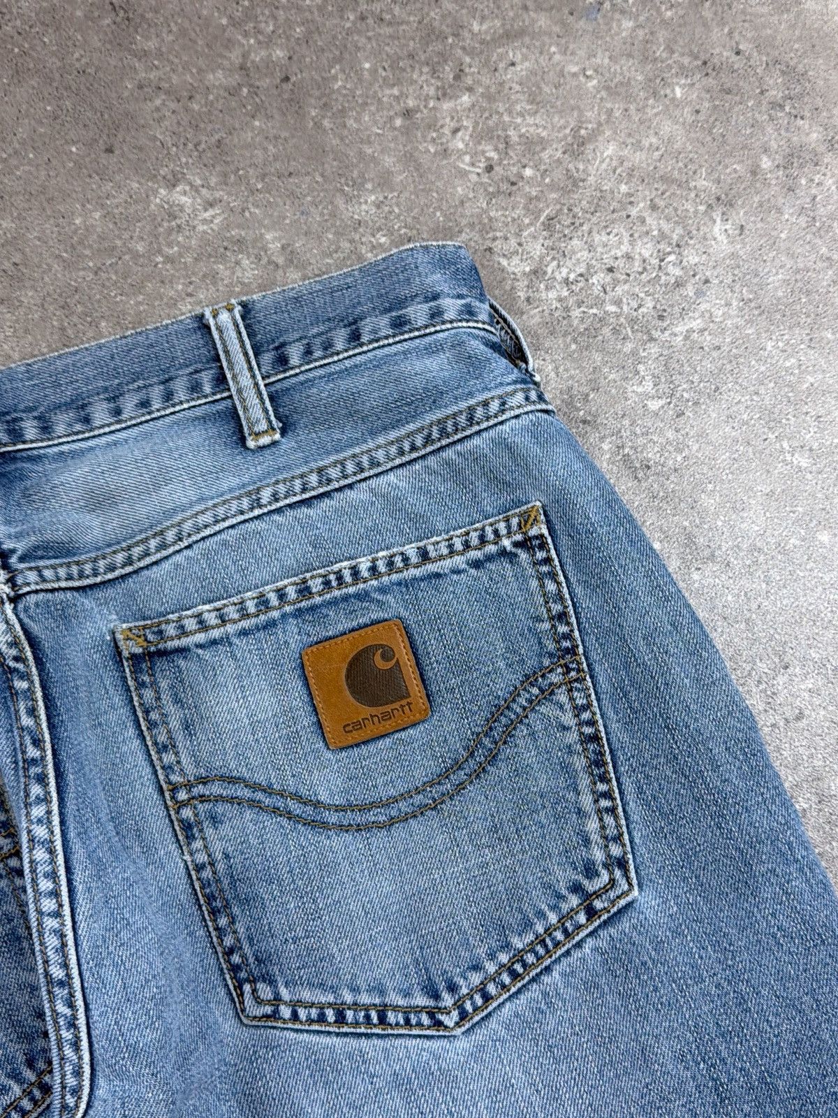 Carhartt Vintage Carhartt Western Pants Raw Denim Jeans Distressed Size US 31 - 3 Thumbnail