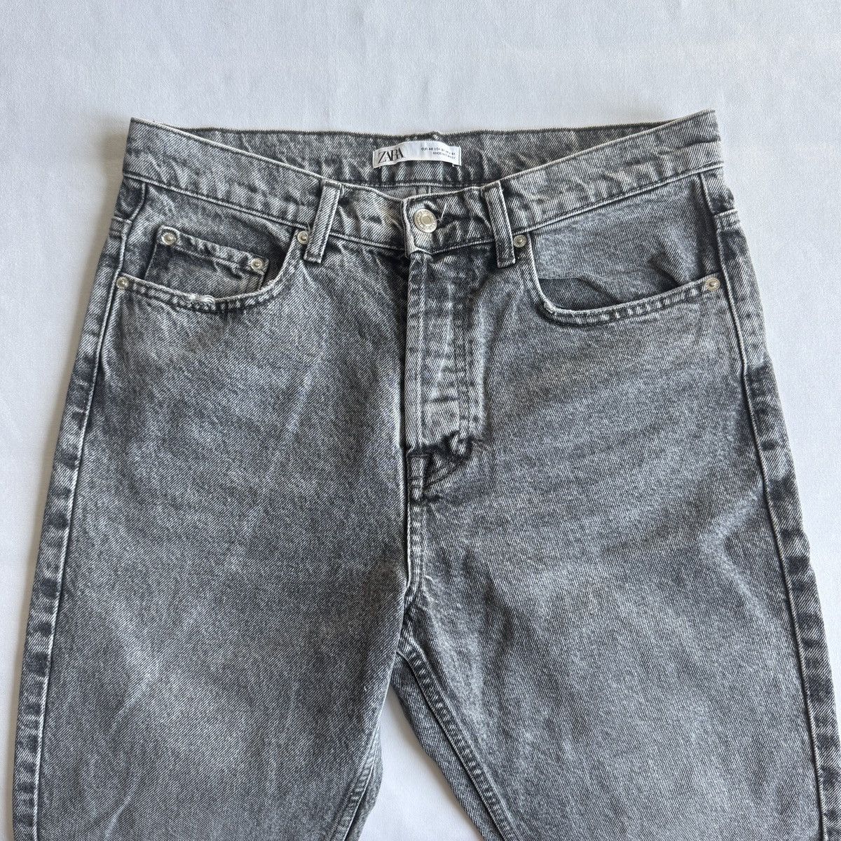 Zara Faded Grey Jeans Size US 31 - 2 Thumbnail