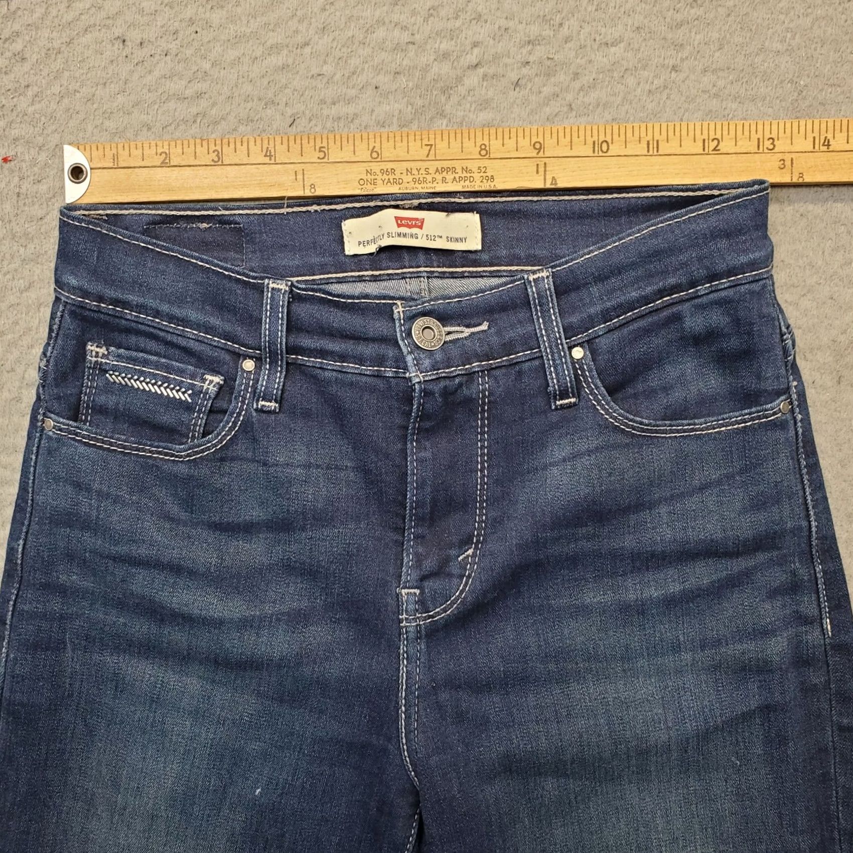 Levi's Levi'S Skinny Jeans Women 4M Blue Denim Perfectly Slimming Faded Arcuate Pocket Size 27" / US 4 / IT 40 - 3 Thumbnail