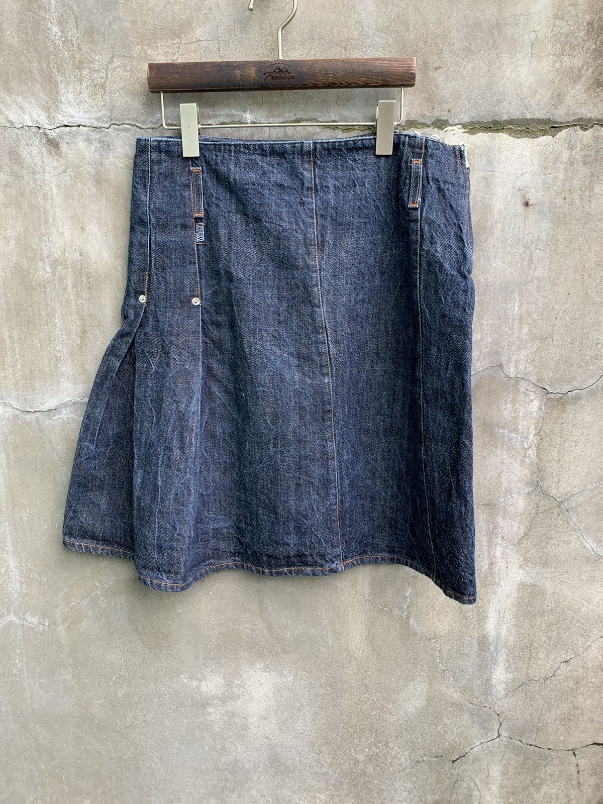 W&LT Flared Midi Denim Skirt Size 28" / US 6 / IT 42 - 2 Thumbnail