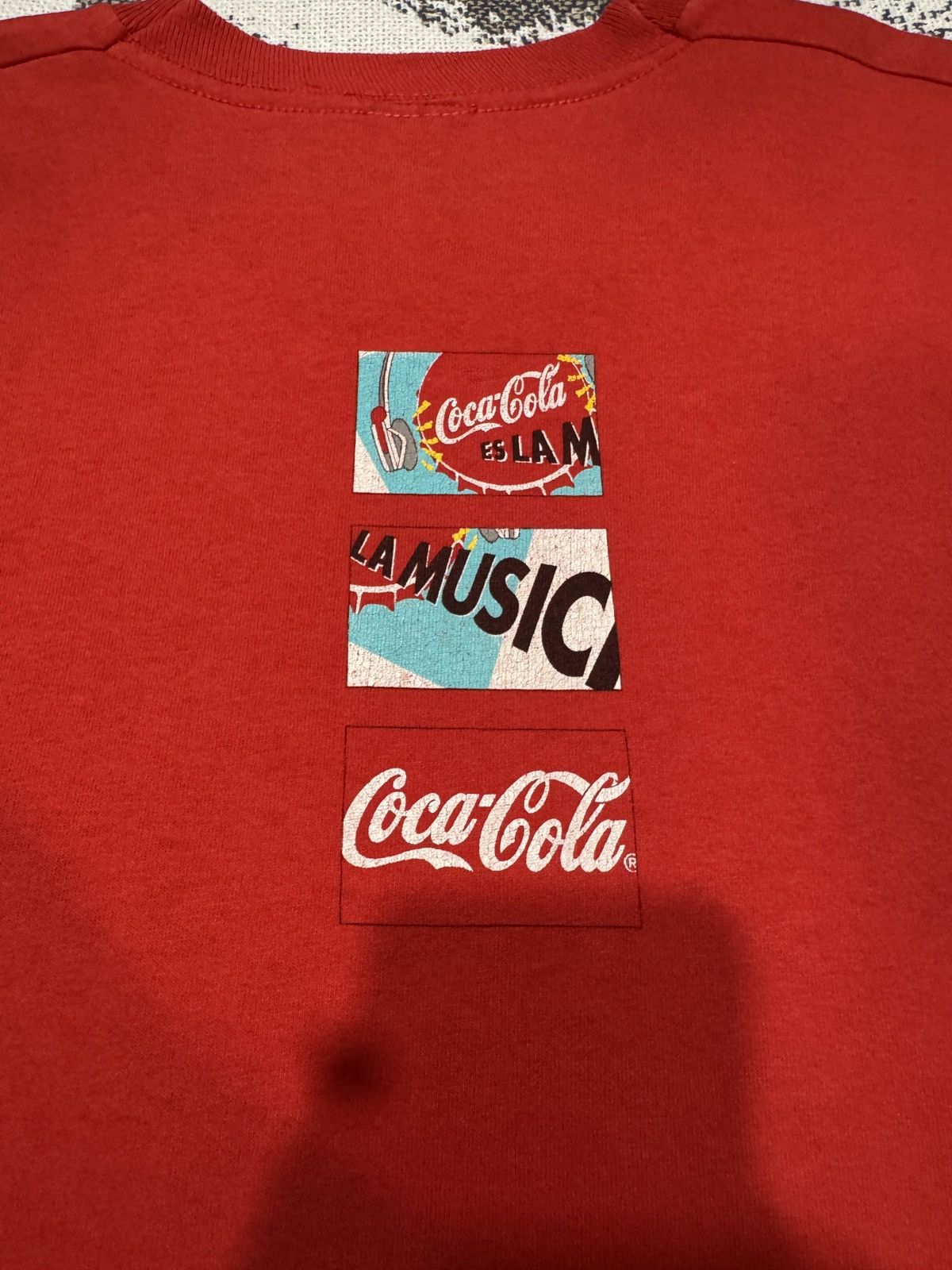 Vintage Vintage 1993 Red “Coca Cola Is The Music” Mexico Art Tee Size US L / EU 52-54 / 3 - 7 Thumbnail