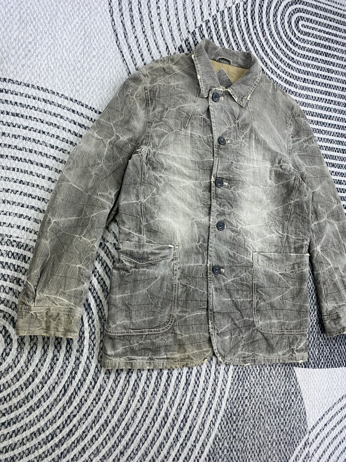 If Six Was Nine Vintage Allix Design Rare Washed Grey Fullbutton Jacket Size US M / EU 48-50 / 2 - 3 Thumbnail