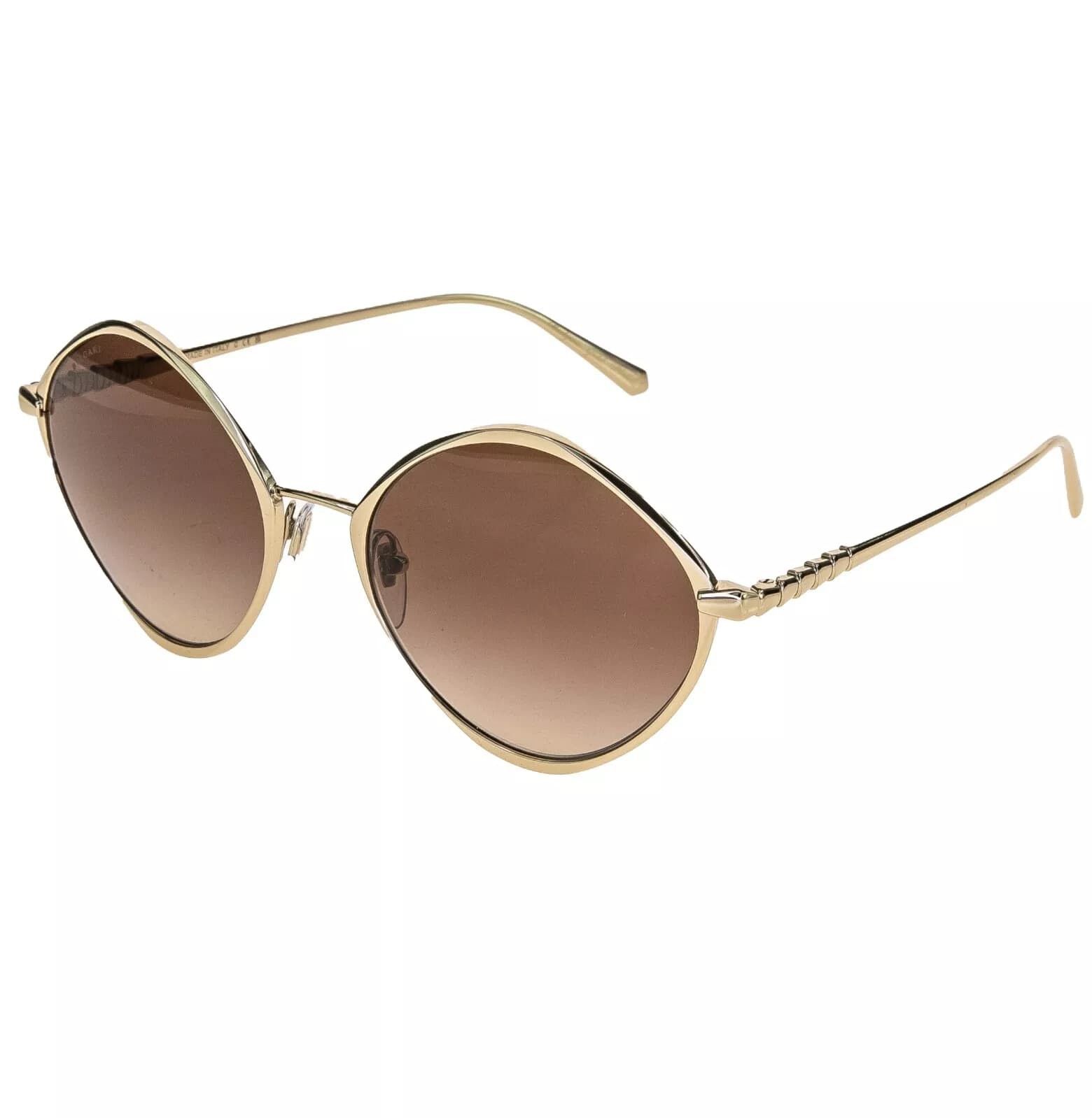 Bvlgari BVLGARI Le Gemme 6186 Brown Pale Gold Plated Round BV6186K Size ONE SIZE - 4 Thumbnail