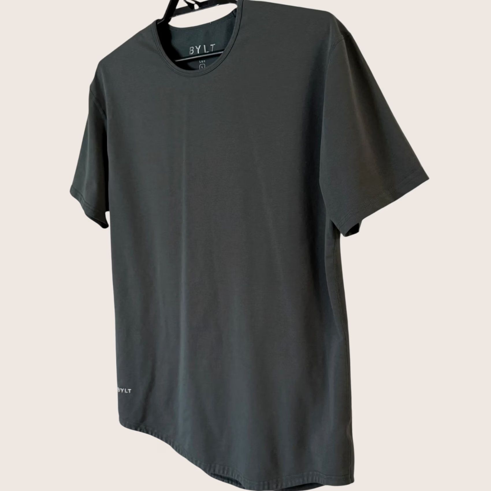 Vintage BYLT Drop Cut Lux T-Shirt Gray Men's L Crew Neck Short Sleeve Curved Hem Basic Tee Size US L / EU 52-54 / 3 - 1 Thumbnail
