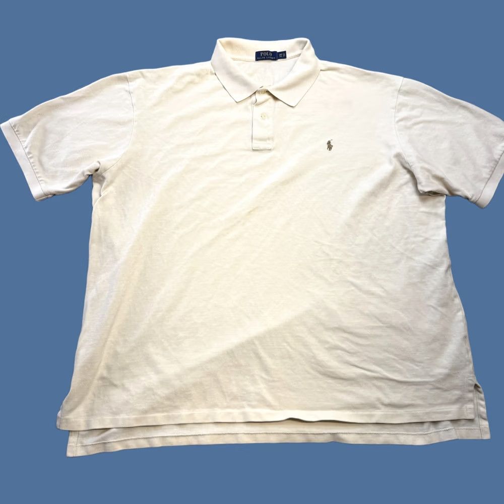 Polo Ralph Lauren Polo Ralph Lauren Shirt Mens 4XLT Ivory Cream Polo Knit Cotton Pony Pique Casual Short Sleeve Collared Pullover Polo/Shirt Size US XXL / EU 58 / 5 - 1 Thumbnail