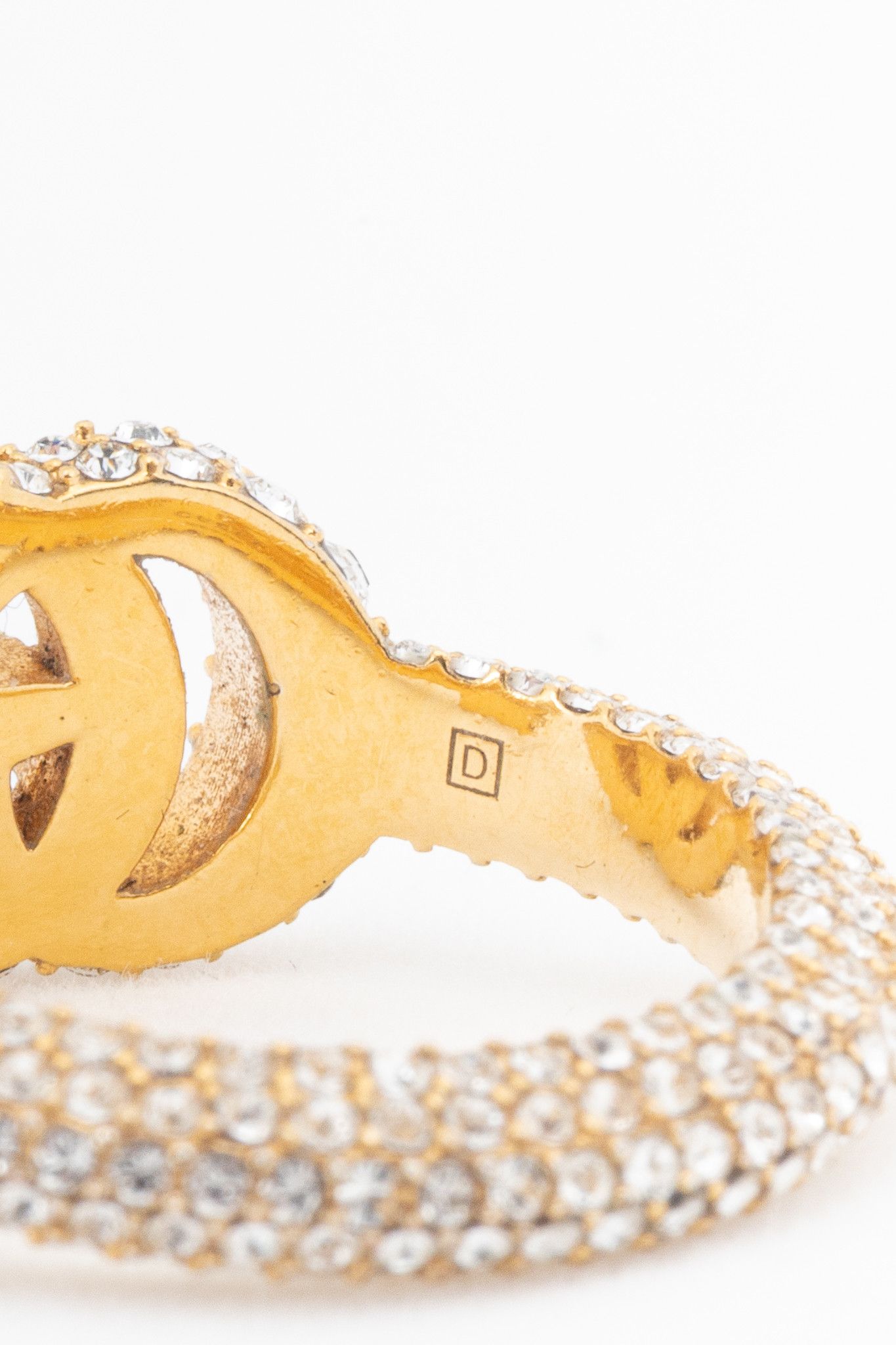 Gucci Gucci GG Marmont Gold-Finish Key Crystal Ring Size ONE SIZE - 4 Thumbnail