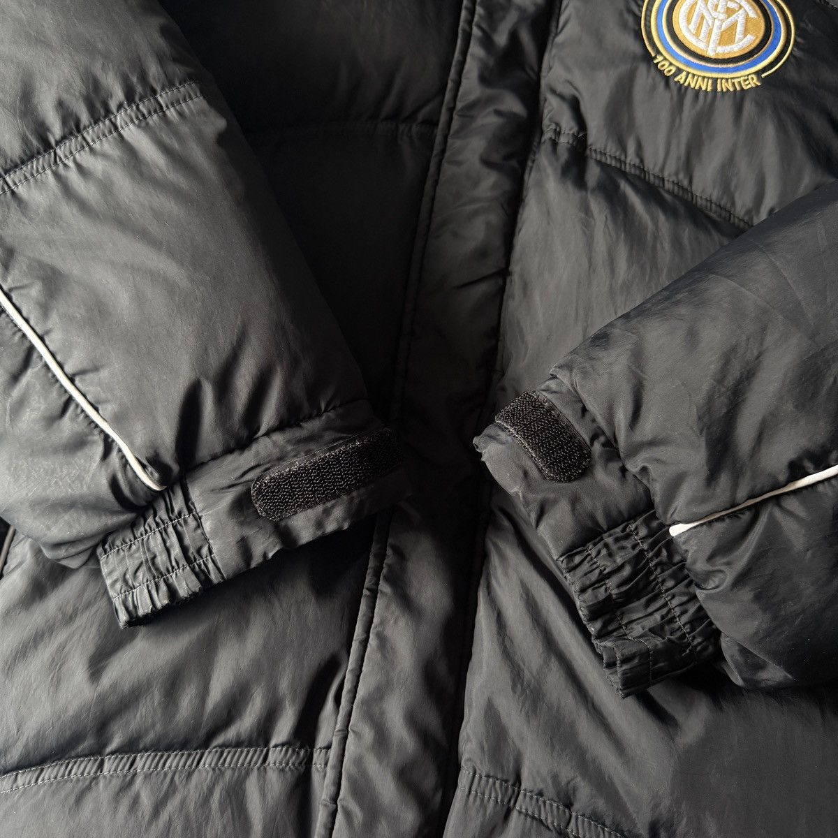 Nike × Vintage 00s Nike Inter Milan Puffer Jacket Size US S / EU 44-46 / 1 - 3 Thumbnail