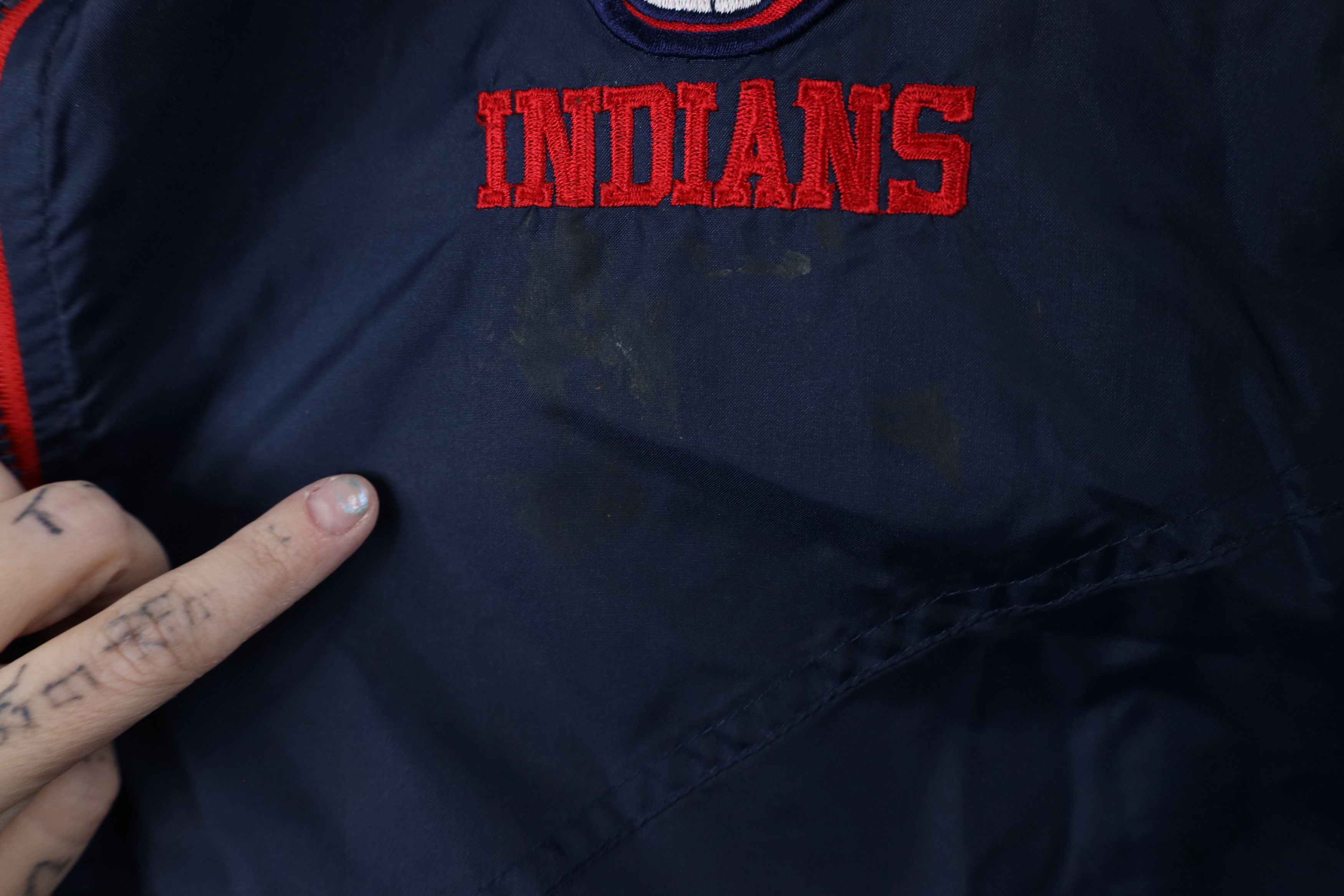 Vintage Vintage 90s Chief Wahoo Cleveland Indians Baseball Jacket Size US L / EU 52-54 / 3 - 7 Thumbnail