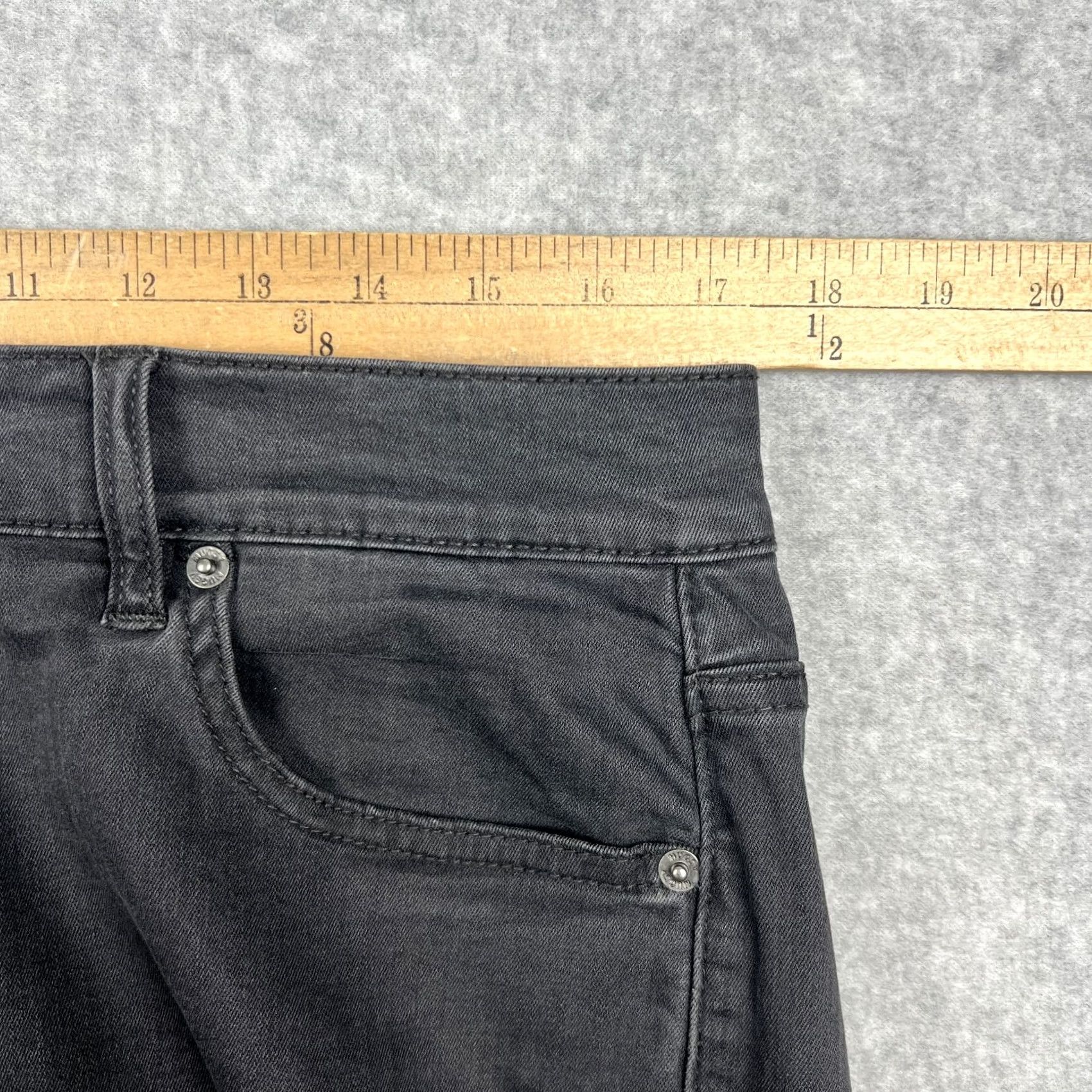 Denime Mugsy Willys Slim Fit Jeans Mens 33x30 Grey Cotton Stretch Denim Pants Size US 33 - 5 Thumbnail