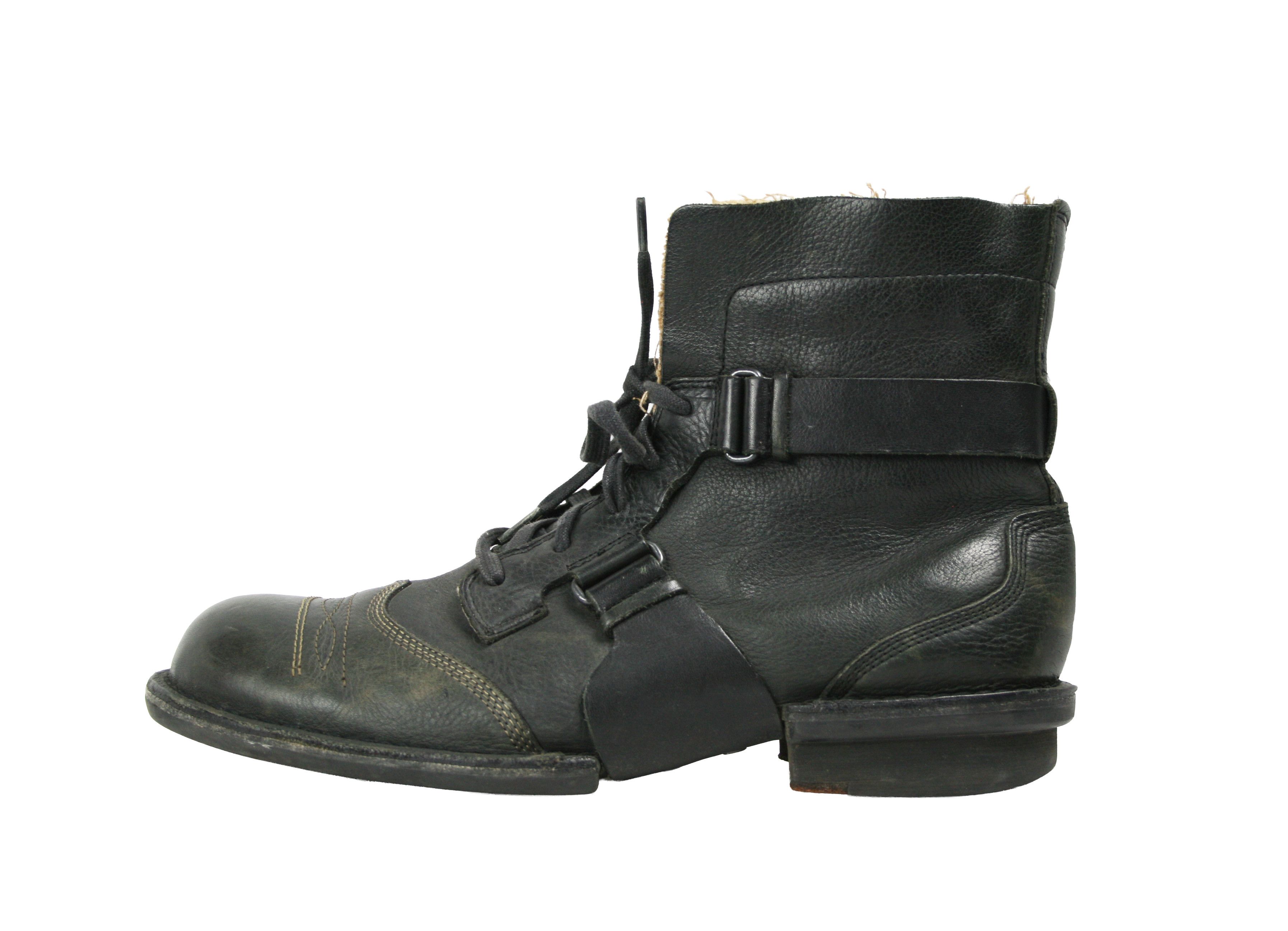 Diesel 00S Industrial Avant Garde Y2K Biker Purnell Boots Vintage Size US 11 / EU 44 - 1 Thumbnail