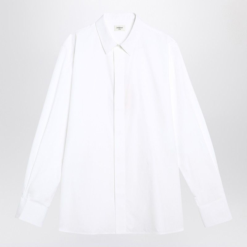 Saint Laurent Paris Saint Laurent White Cassandre Shirt In Cotton Size US XL / EU 56 / 4 - 1 Thumbnail