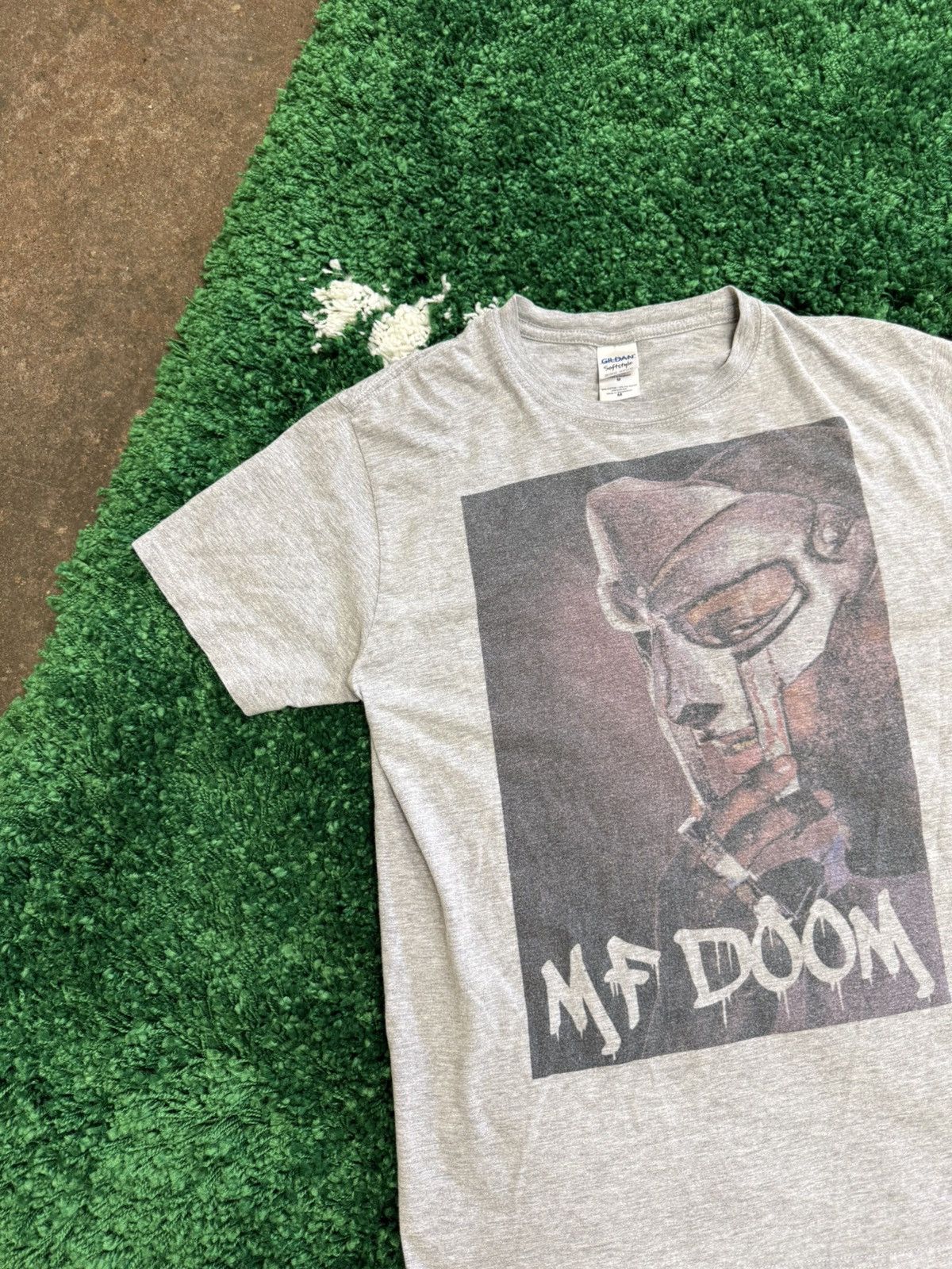 Rap Tees × Vintage Vintage MF Doom Portrait Tee Grey Medium Size US M / EU 48-50 / 2 - 2 Thumbnail
