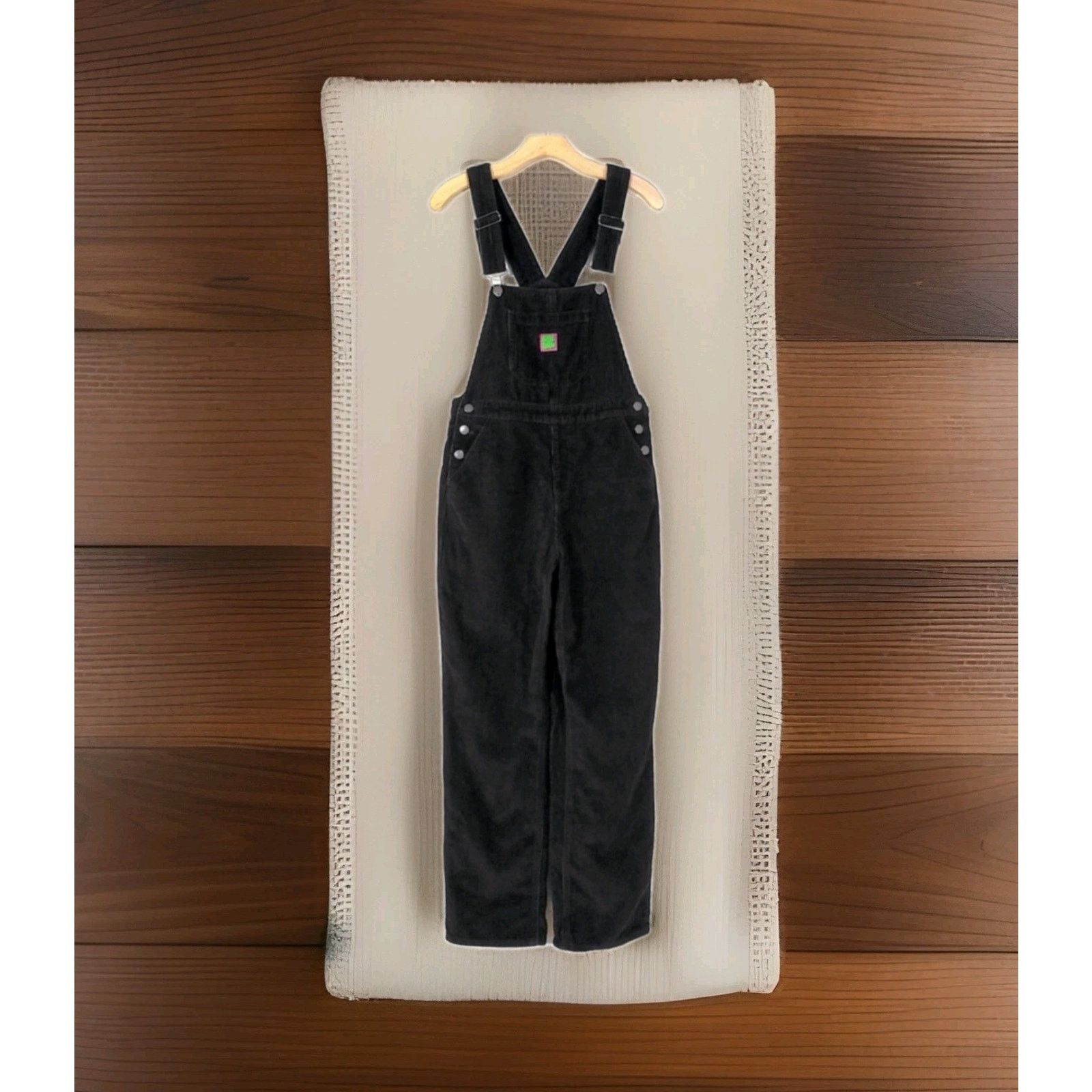 Empyre Empyre Skater Overall Corduroy Black Y2K 90s Grunge Cord XL Size 30" / US 8 / IT 44 - 3 Thumbnail
