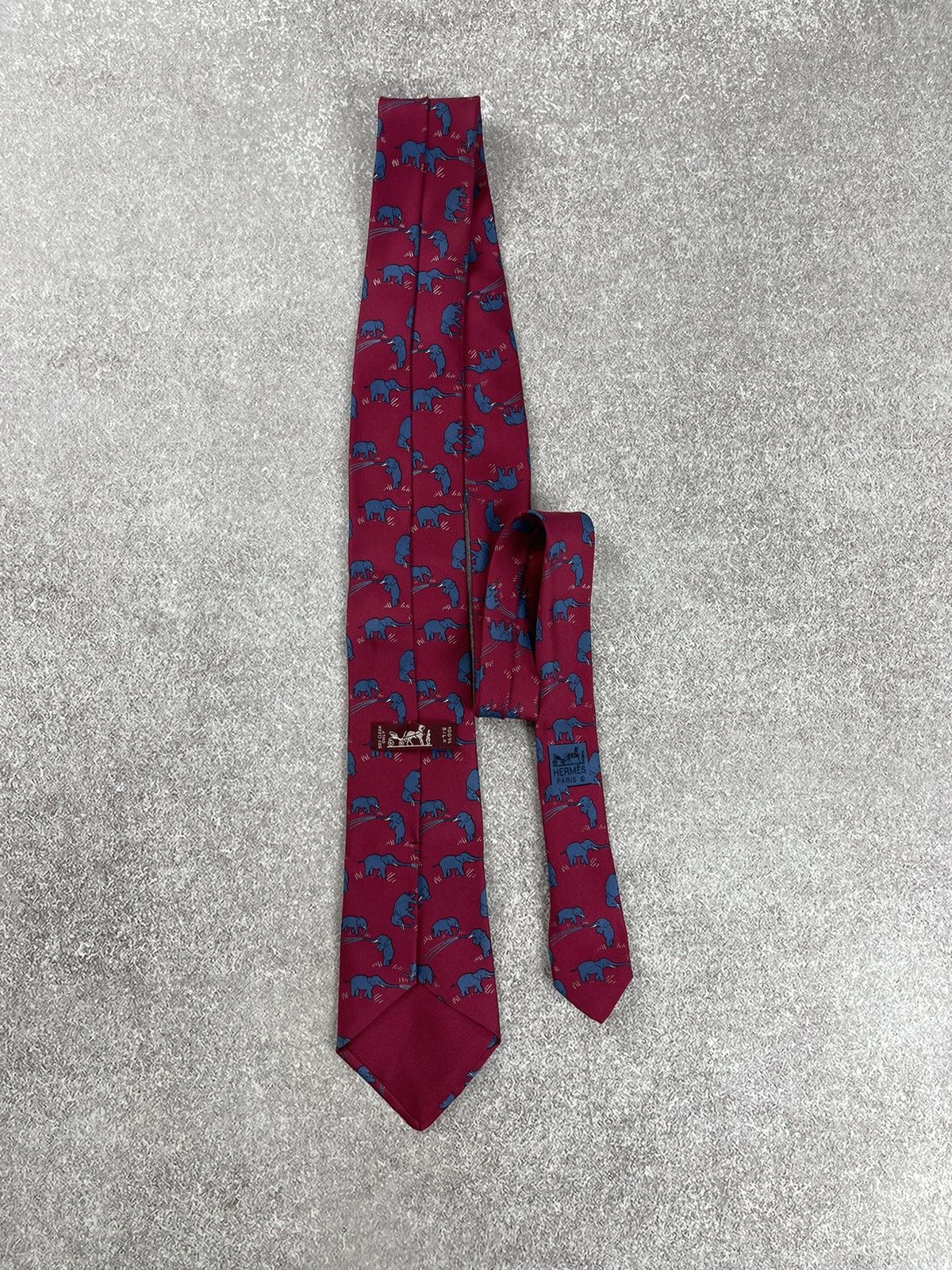 Hermes × Vintage Vintage Hermes Paris Printed Silk Tie Size ONE SIZE - 6 Thumbnail
