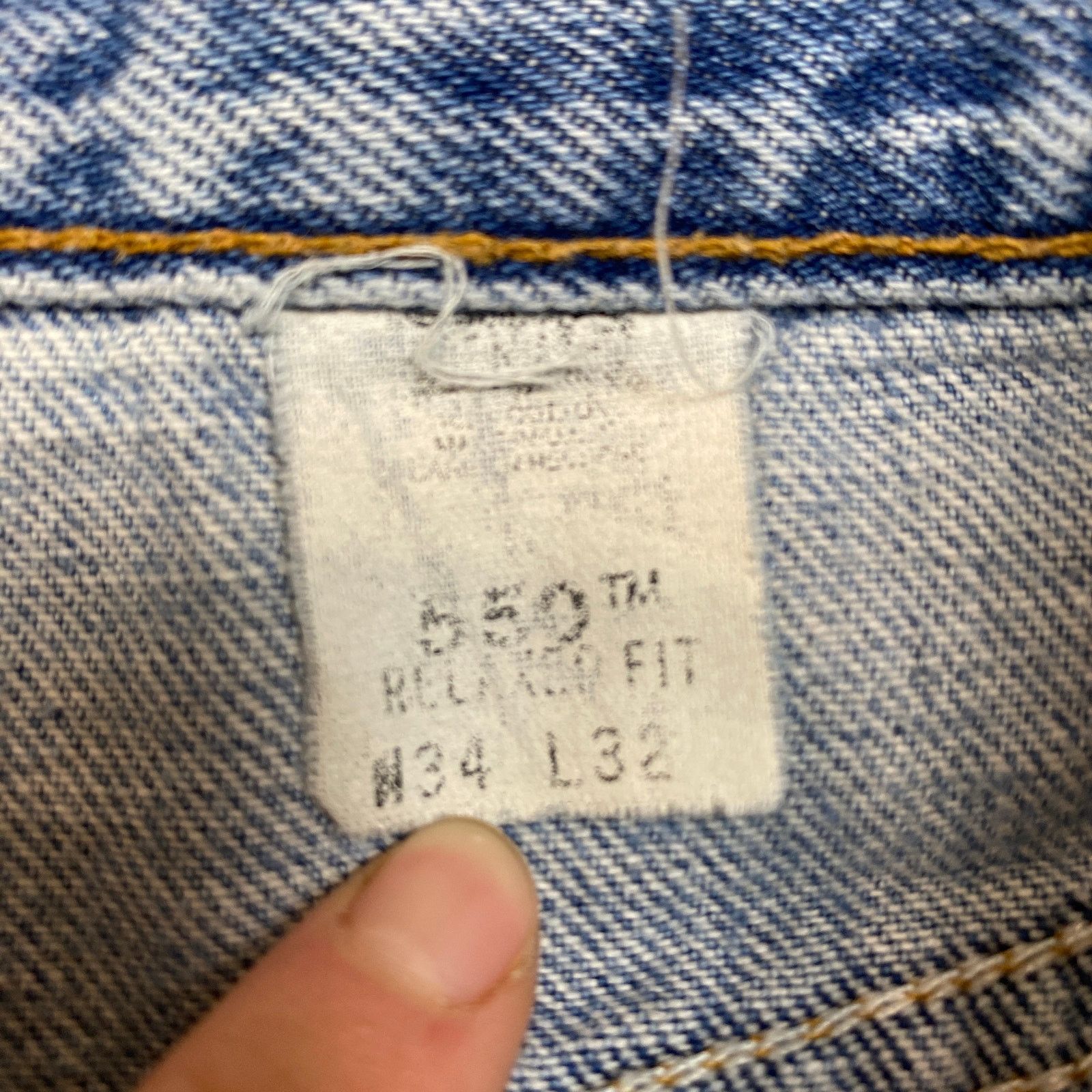 Levi's × Vintage VTG 90s Levi's 550 Relaxed Fit Jeans 32x32 Made in USA Size US 32 / EU 48 - 5 Thumbnail