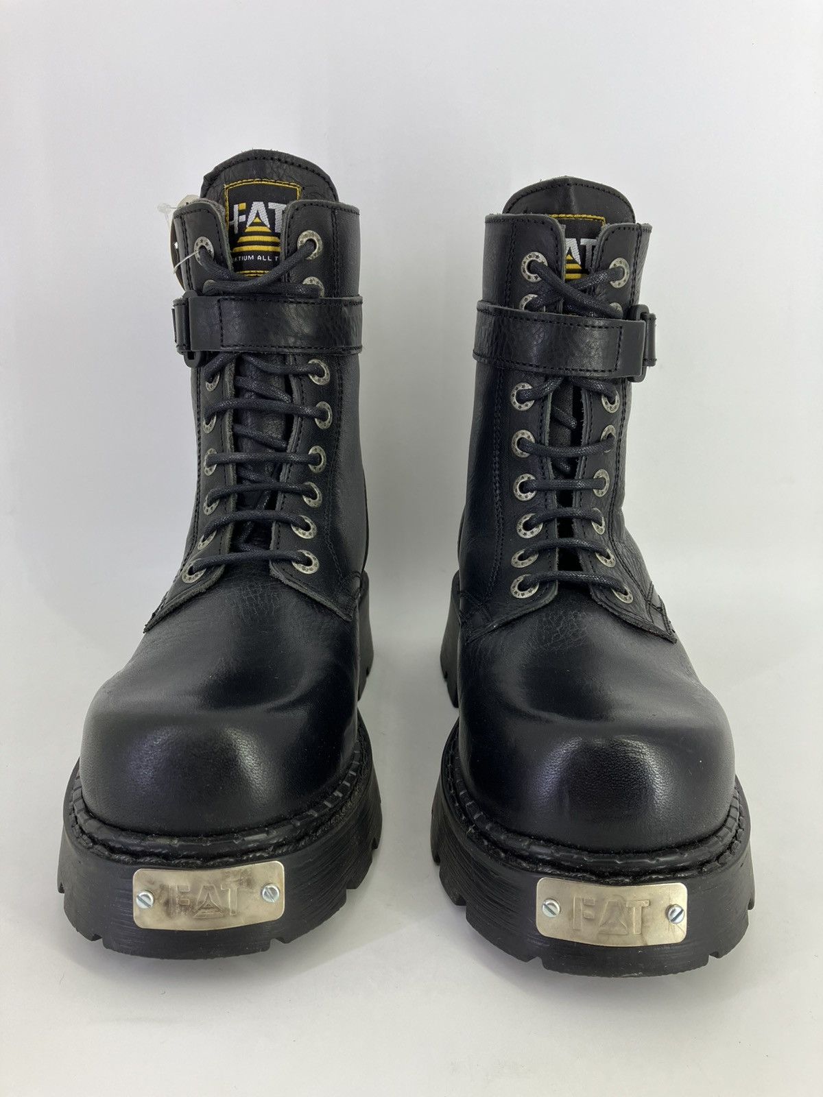 Vintage Genuine leather military-style boot chunky platform FAT Y2K Size US 10 / EU 43 - 3 Thumbnail