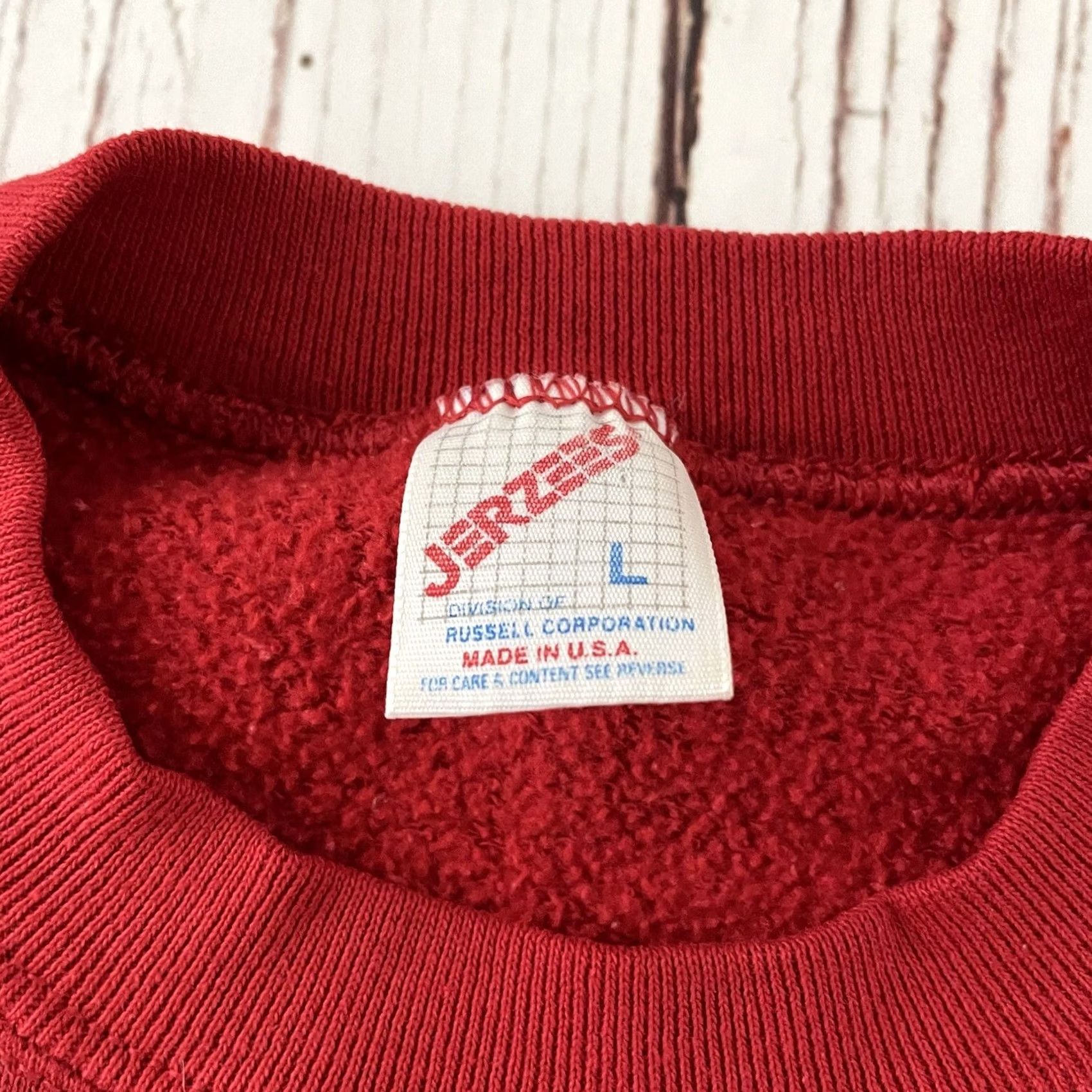 Jerzees VINTAGE Jerzees Crewneck Pullover Sweatshirt Men Large Red Shirt Mens Large Red Jerzees Crewneck Pullover Sweatshirt Red Size US L / EU 52-54 / 3 - 2 Thumbnail