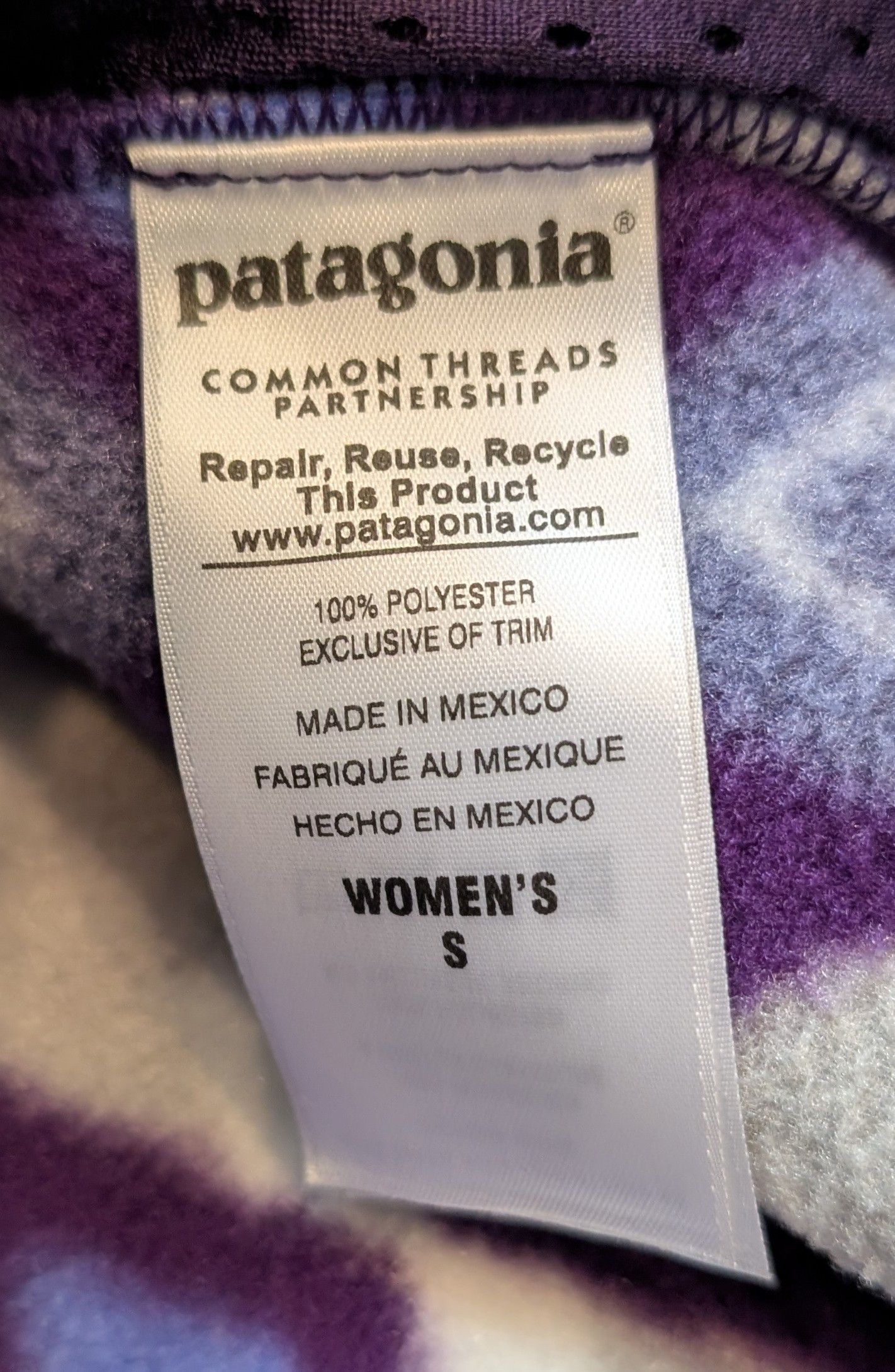 Patagonia RARE Patagonia Synchilla Full Zip Geometric Pattern Fleece Size S / US 4 / IT 40 - 3 Thumbnail