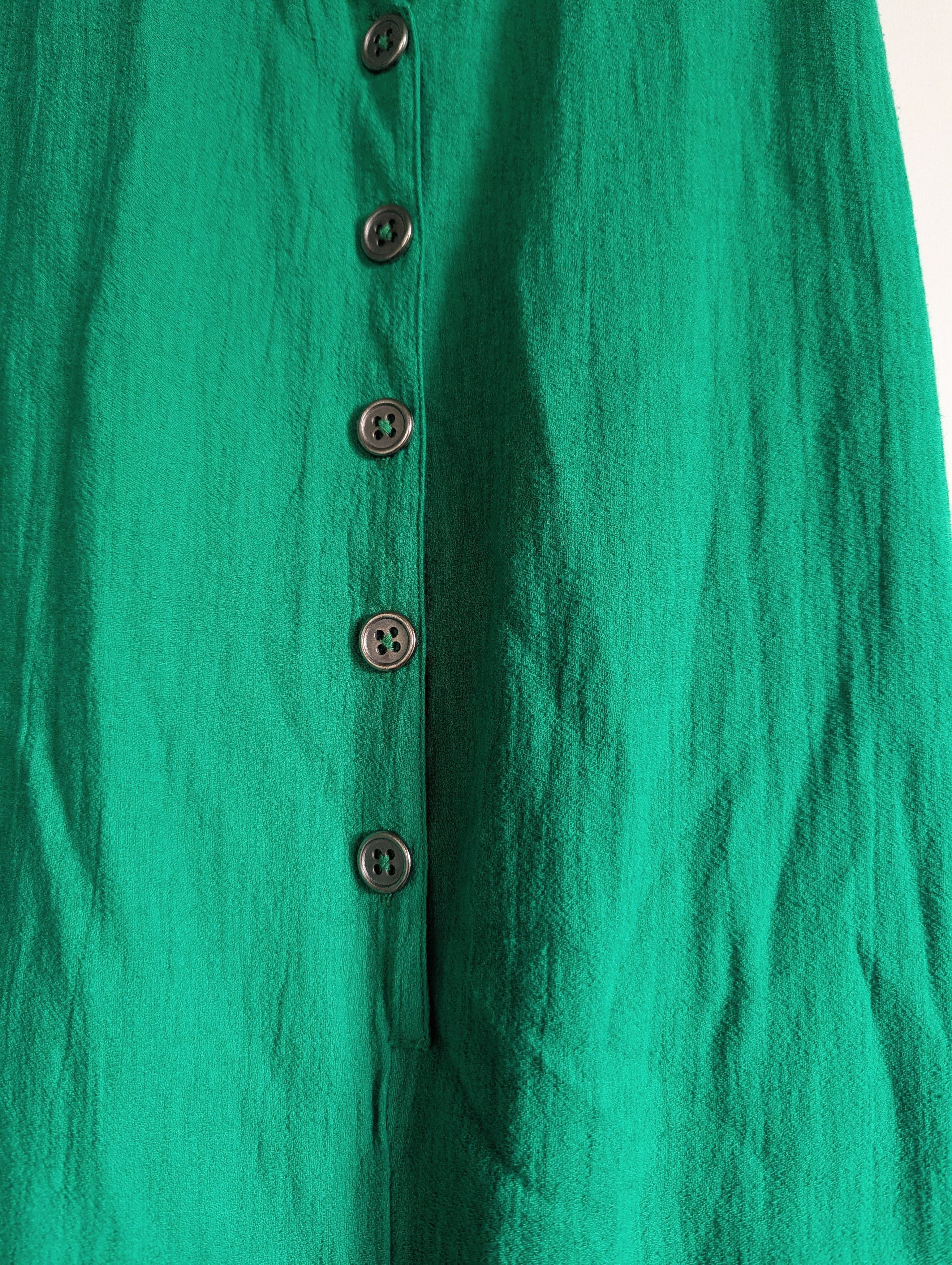 Free People Free People Jumpsuit Kelly Green Boho Overalls Jumpsuit XS Size 25" / US 0 / IT 36 - 9 Thumbnail