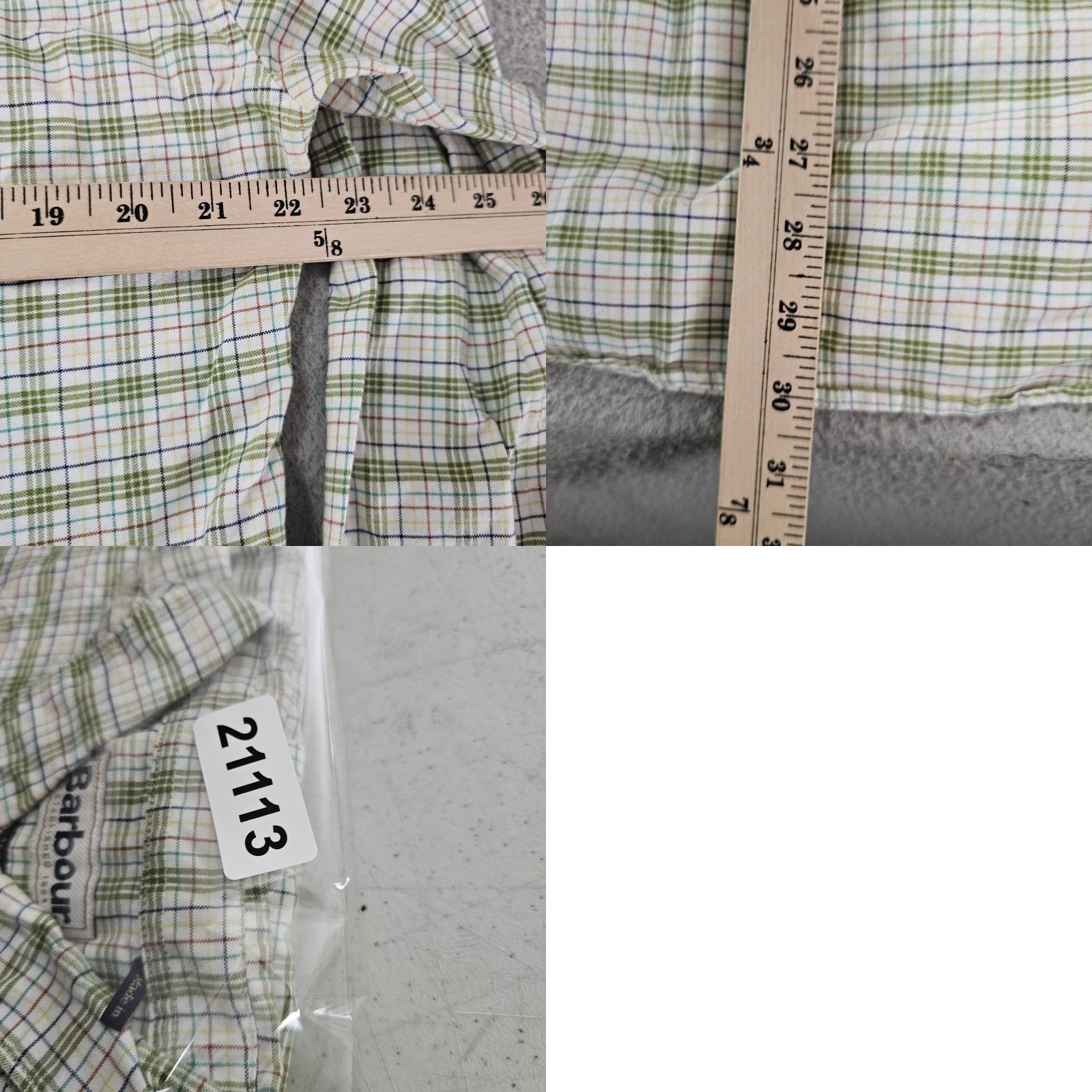 Barbour Barbour Shirt Mens Large Green Check Button-Down Long Sleeve Casual Shirt Size US L / EU 52-54 / 3 - 8 Thumbnail