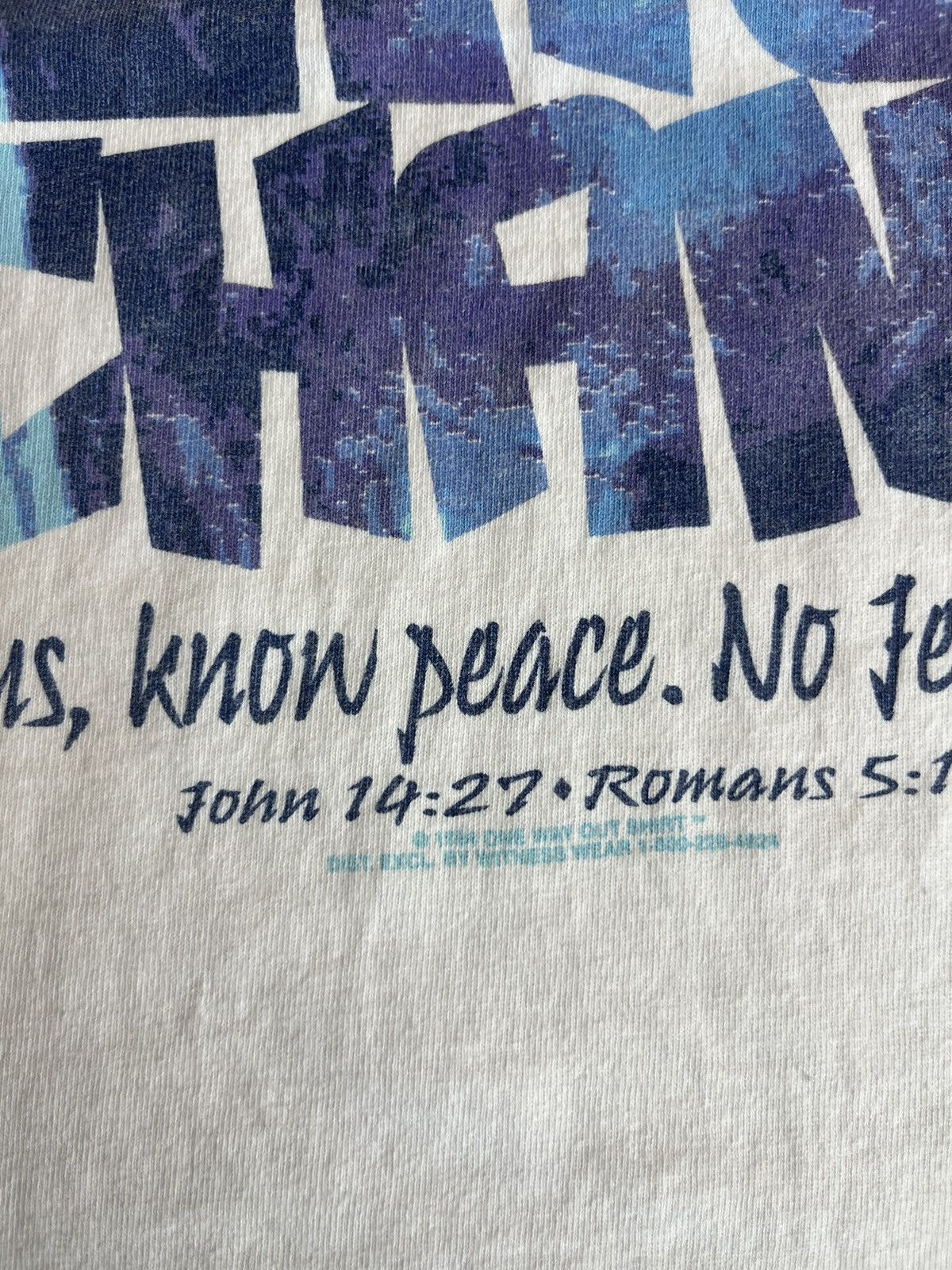 Arts & Science Vintage Give PEACE A Chance Know Jesus,Peace 1994’s Tshirt Size US L / EU 52-54 / 3 - 6 Thumbnail