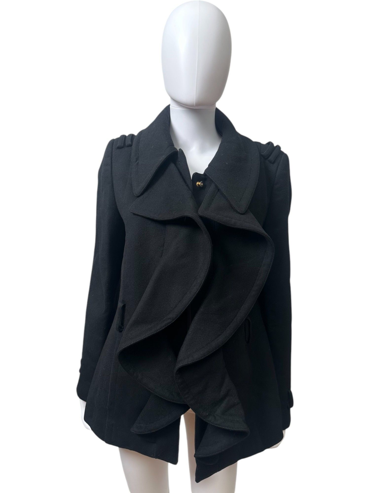 Roberto Cavalli F/W 2009 Chiffon Black Jacket Size L / US 10 / IT 46 - 1 Thumbnail