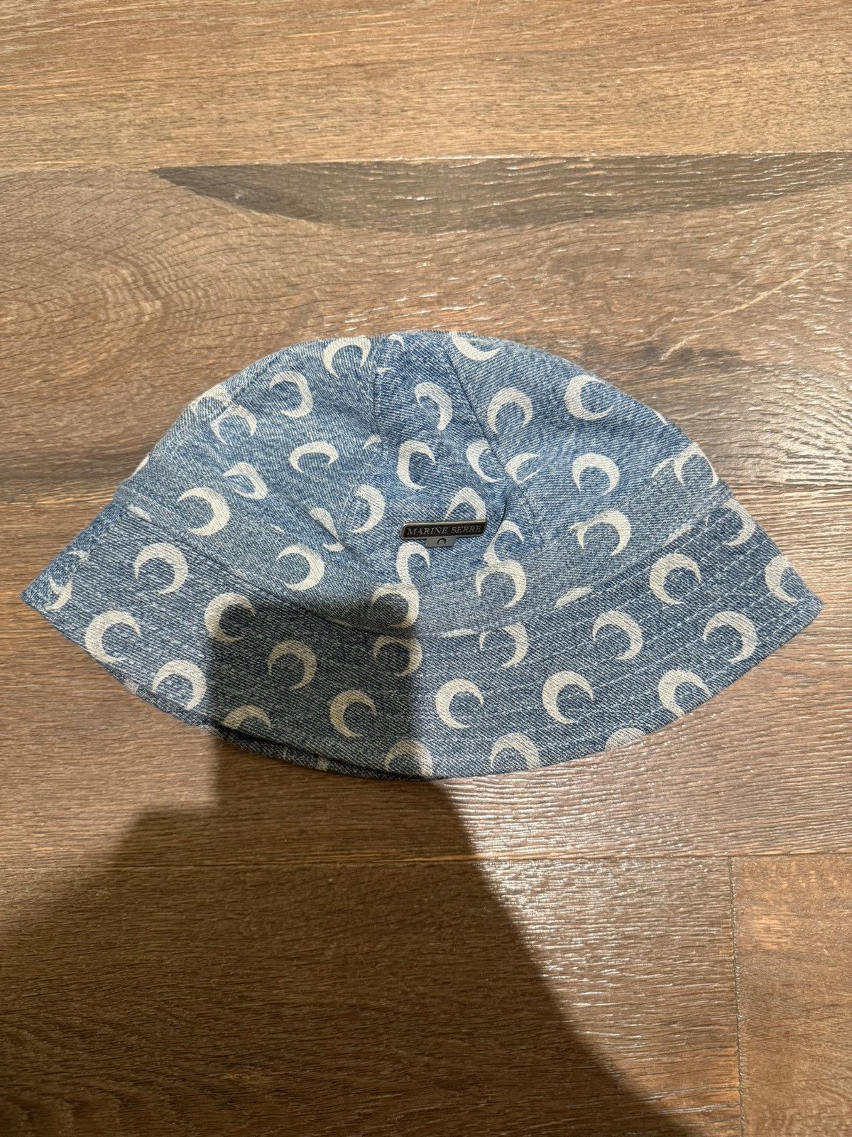 Marine Serre Marine Serre White Line Denim Bucket Hat Size ONE SIZE - 2 Thumbnail
