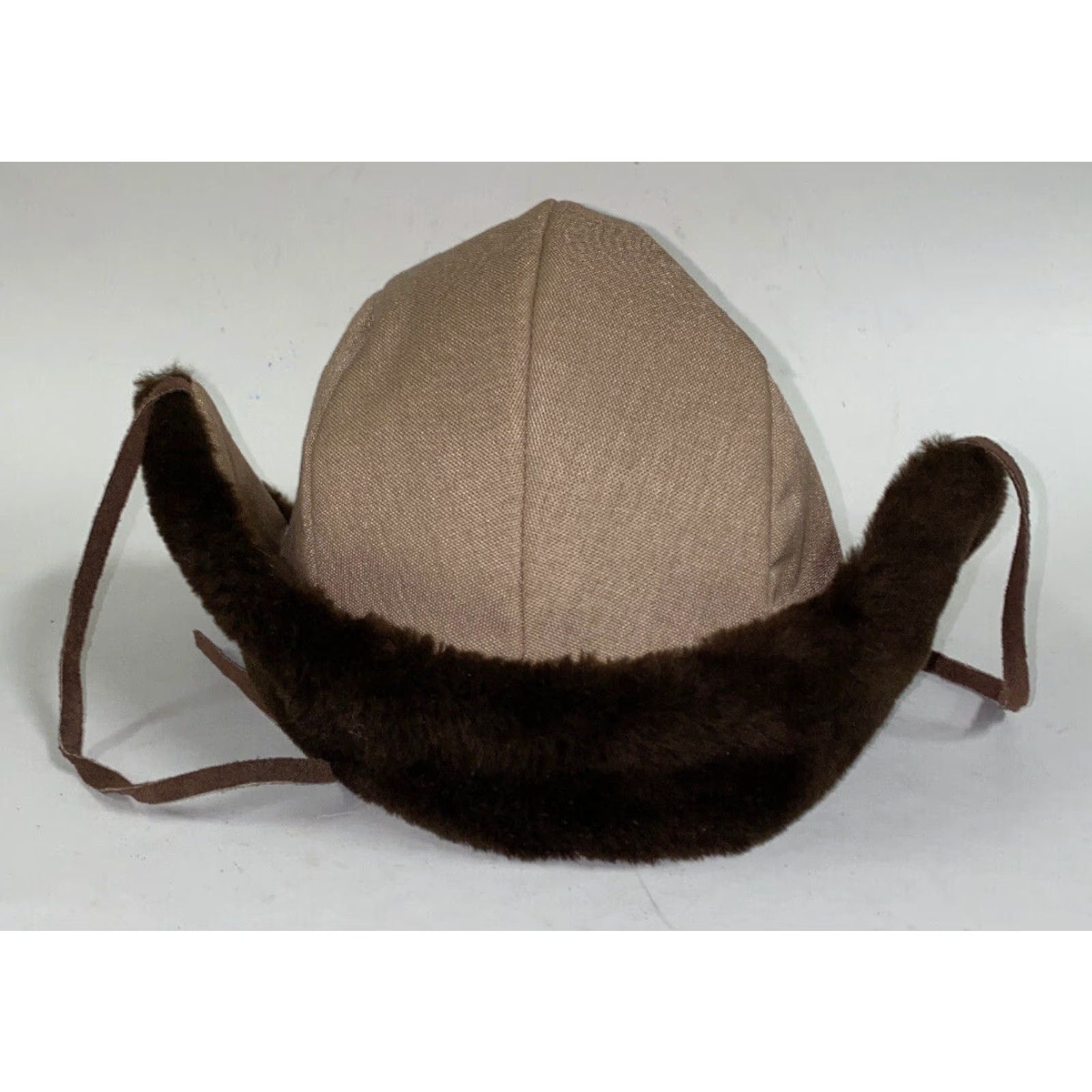 Vintage Broner Winter Hat Quilt Lined Mens M Beige USA Made Hats Size ONE SIZE - 4 Thumbnail